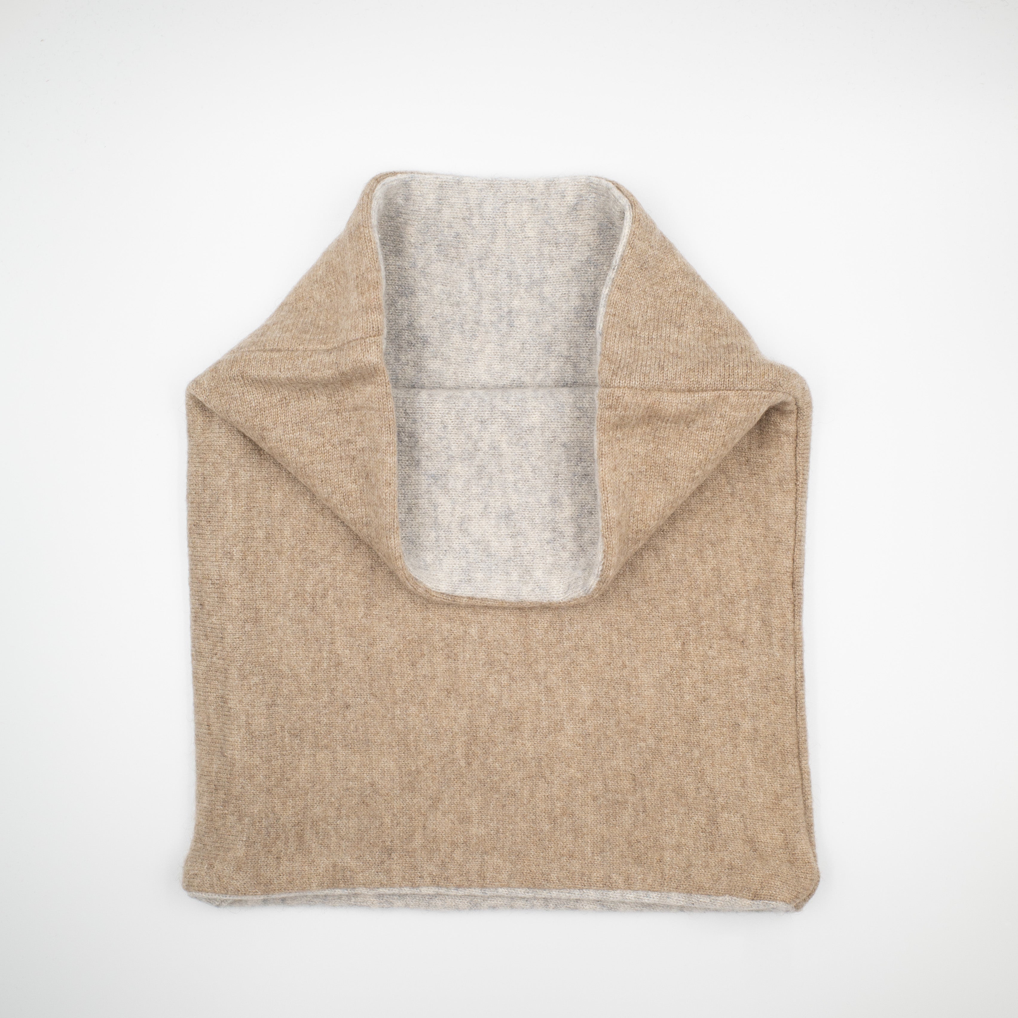 Taupe and Smoke Grey Luxury Double Layered Snood