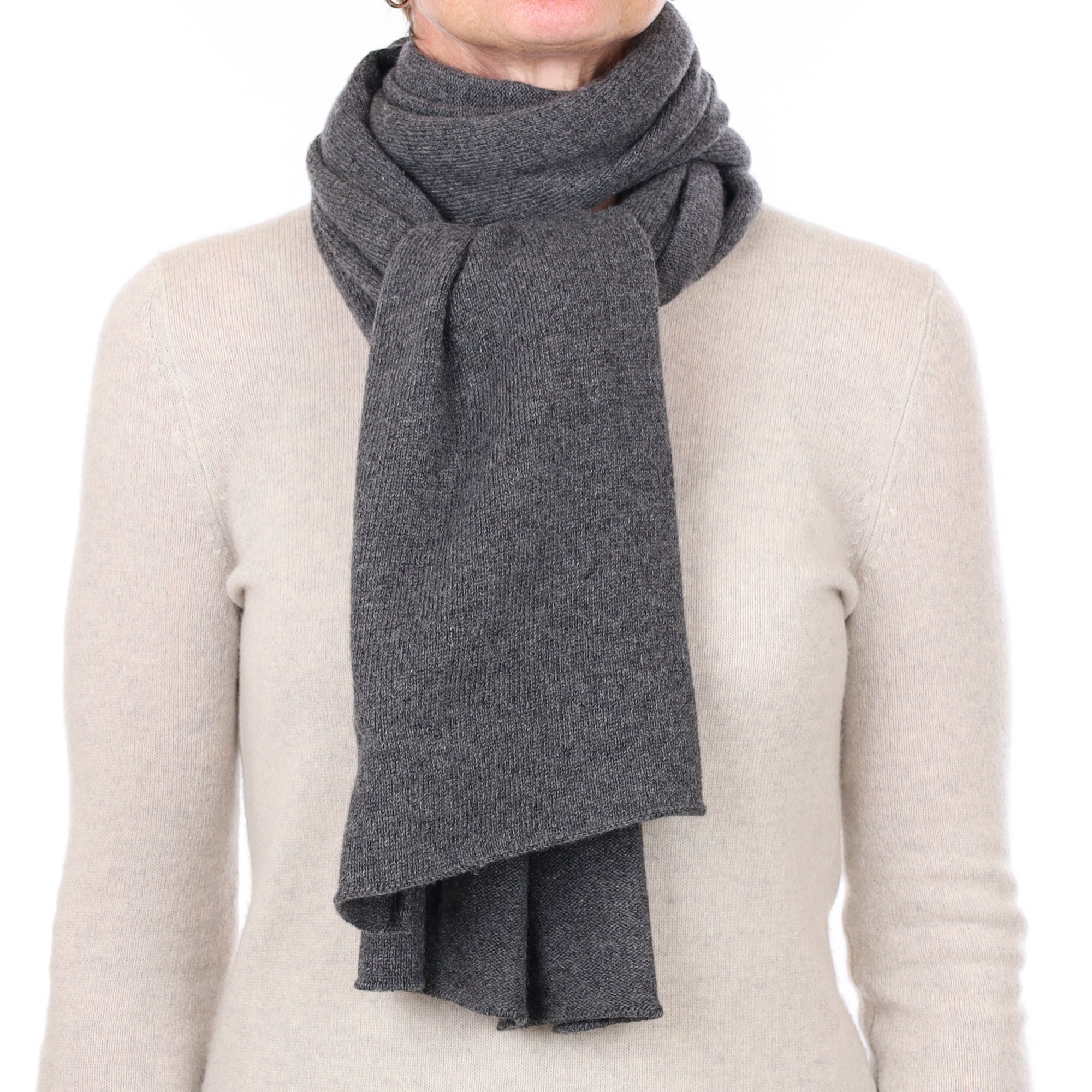 Brand New Scottish Slate Grey Cashmere Wrap