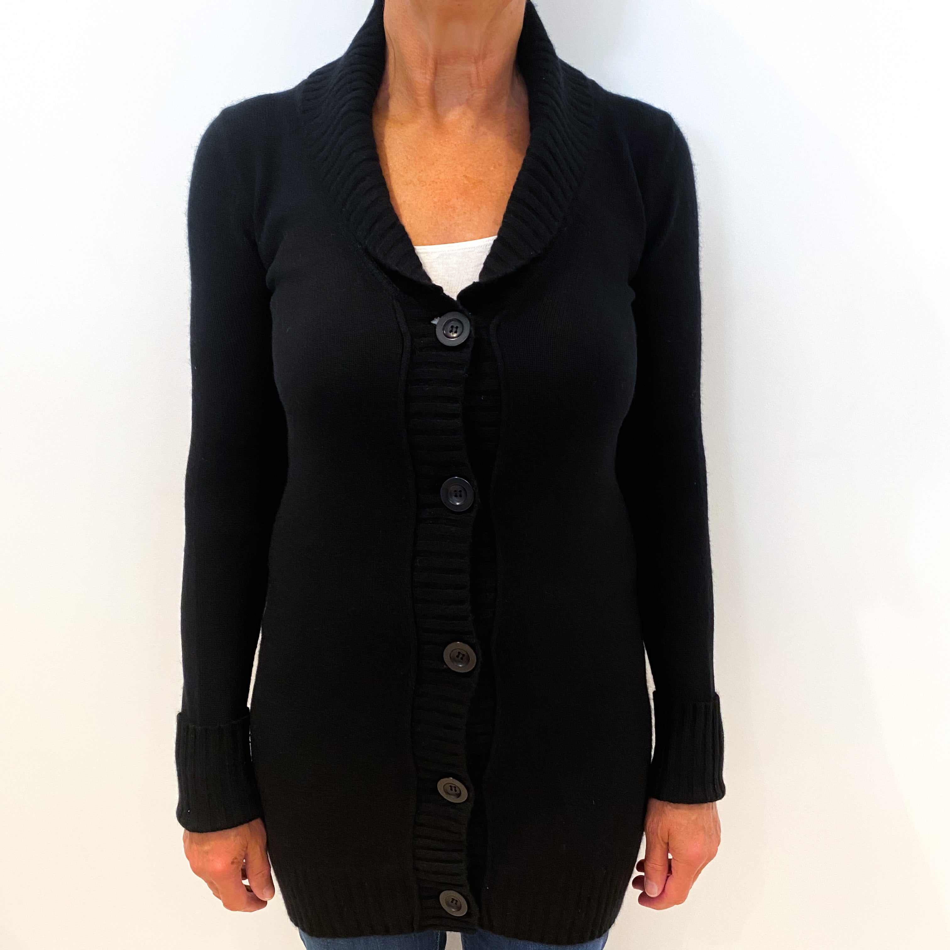 Juicy Couture Black Long Cashmere Cardigan Medium