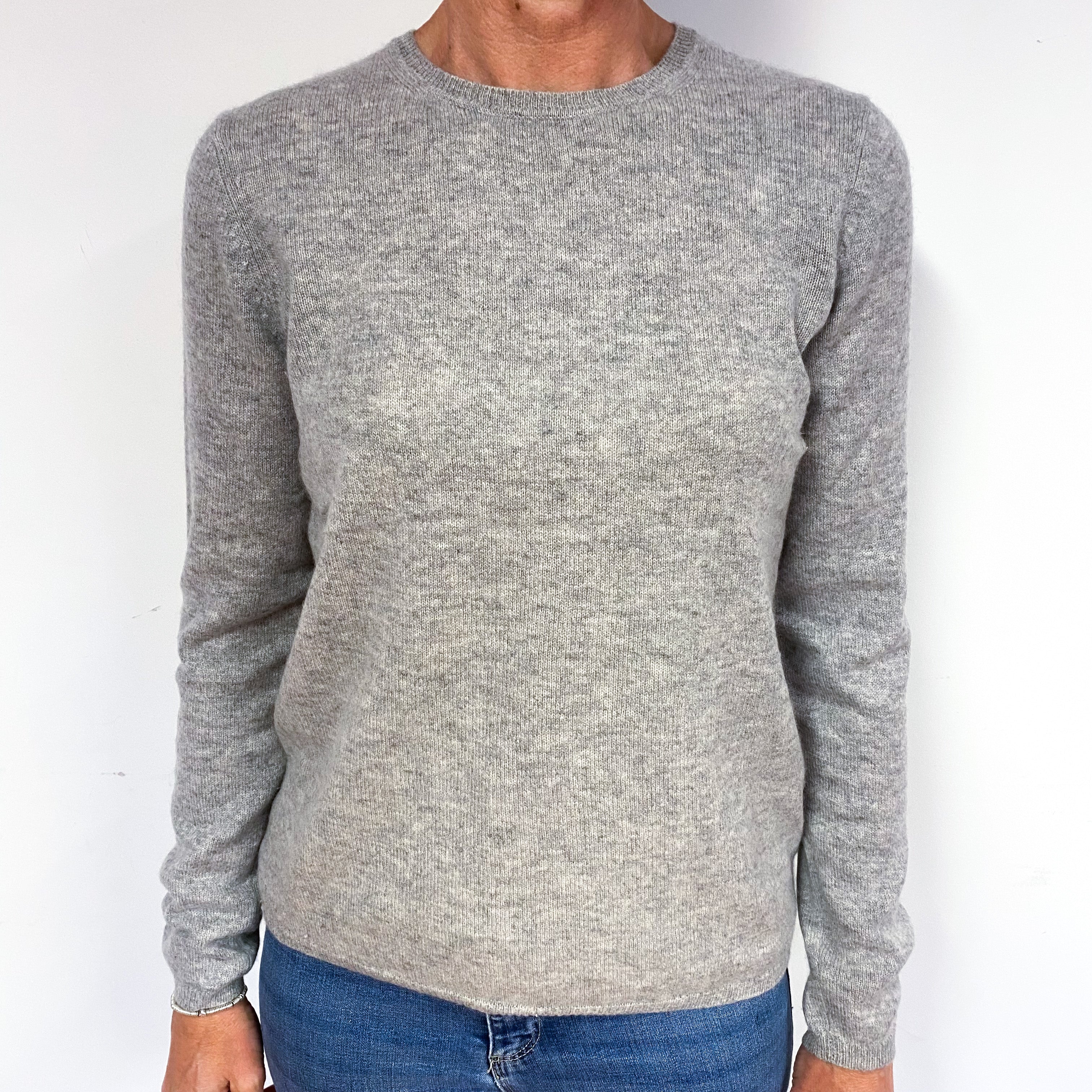 Smoke Grey Cashmere Crew Neck Jumper Medium