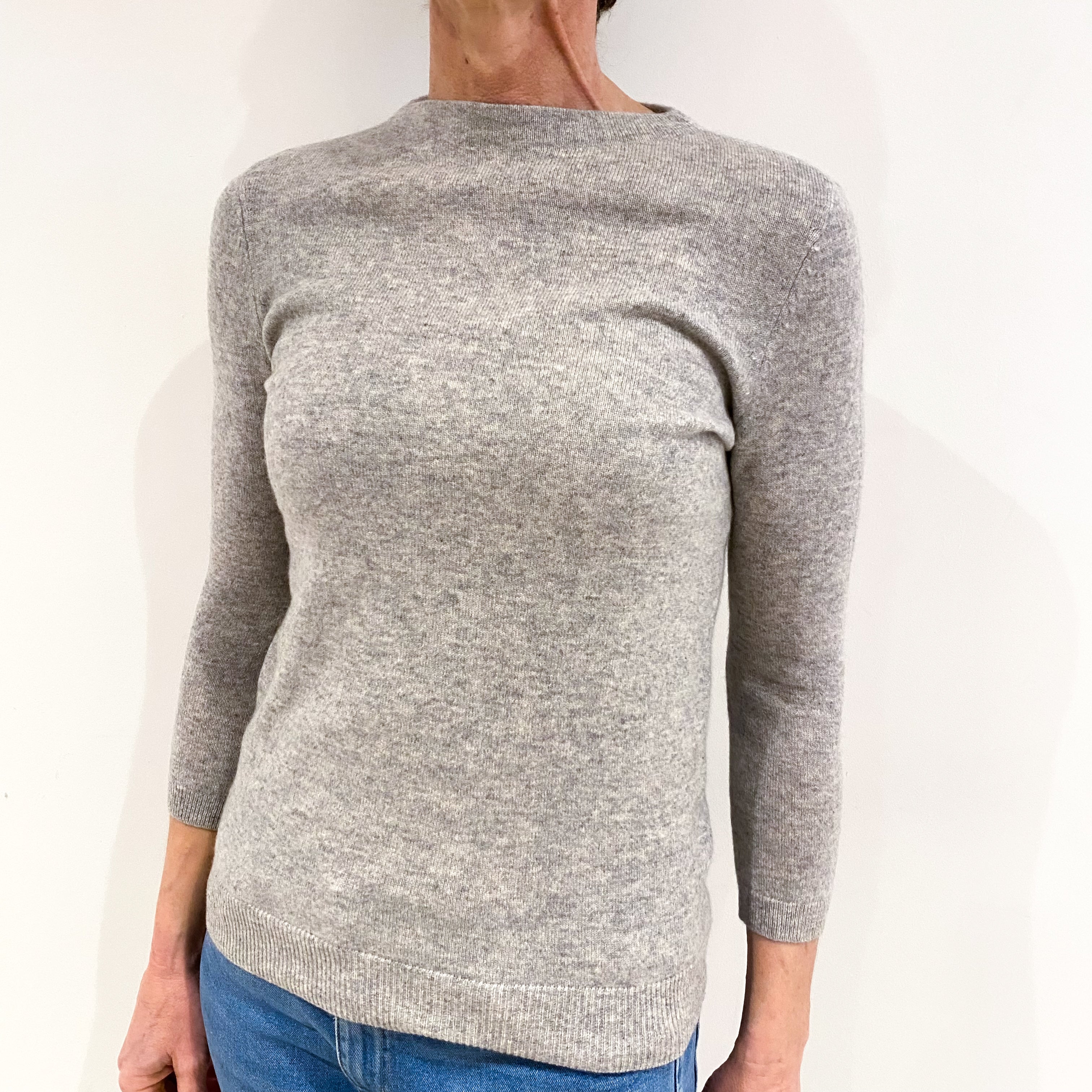 Smoke Grey Cashmere Turtle Neck Jumper Small