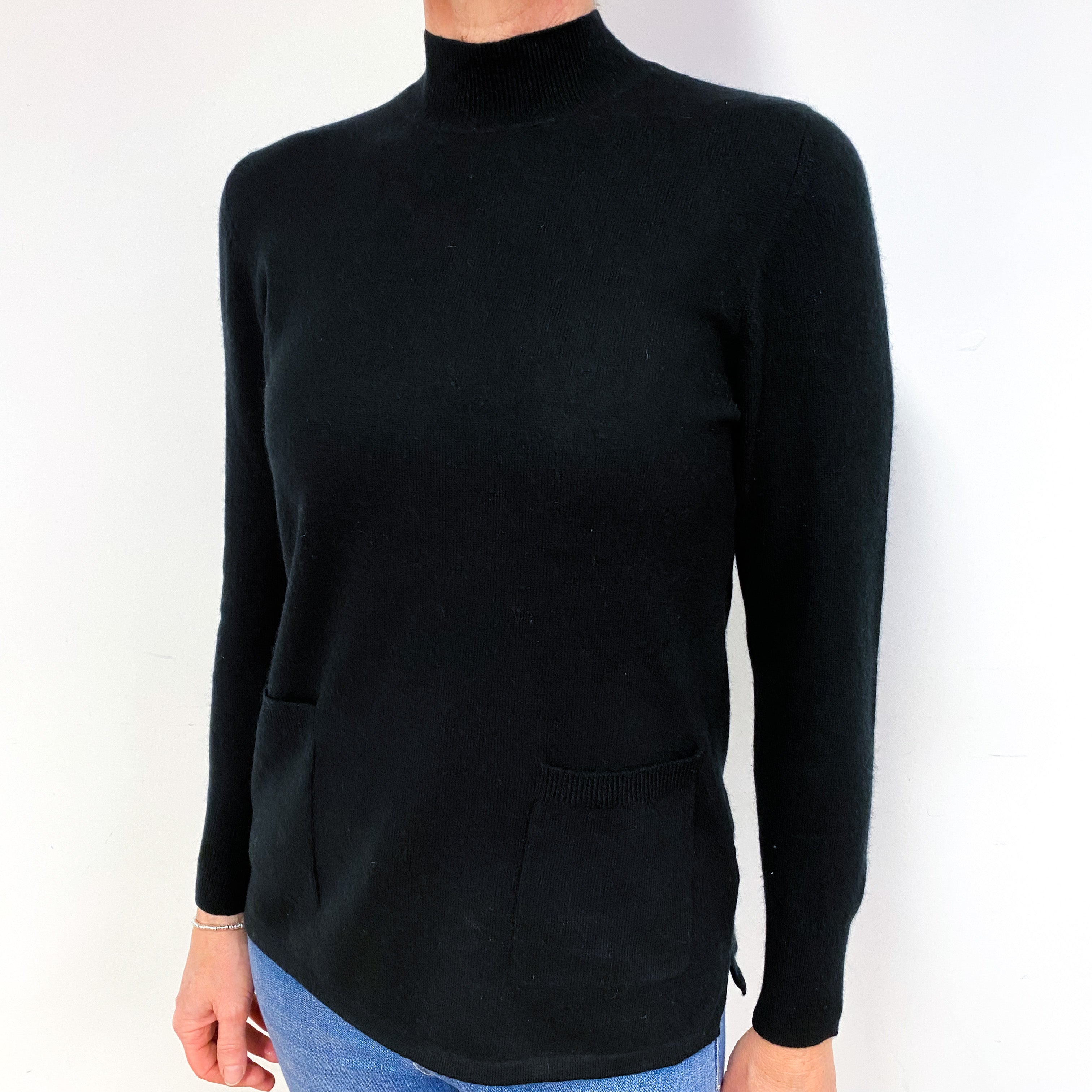 Black Cashmere Turtle Neck Jumper Medium
