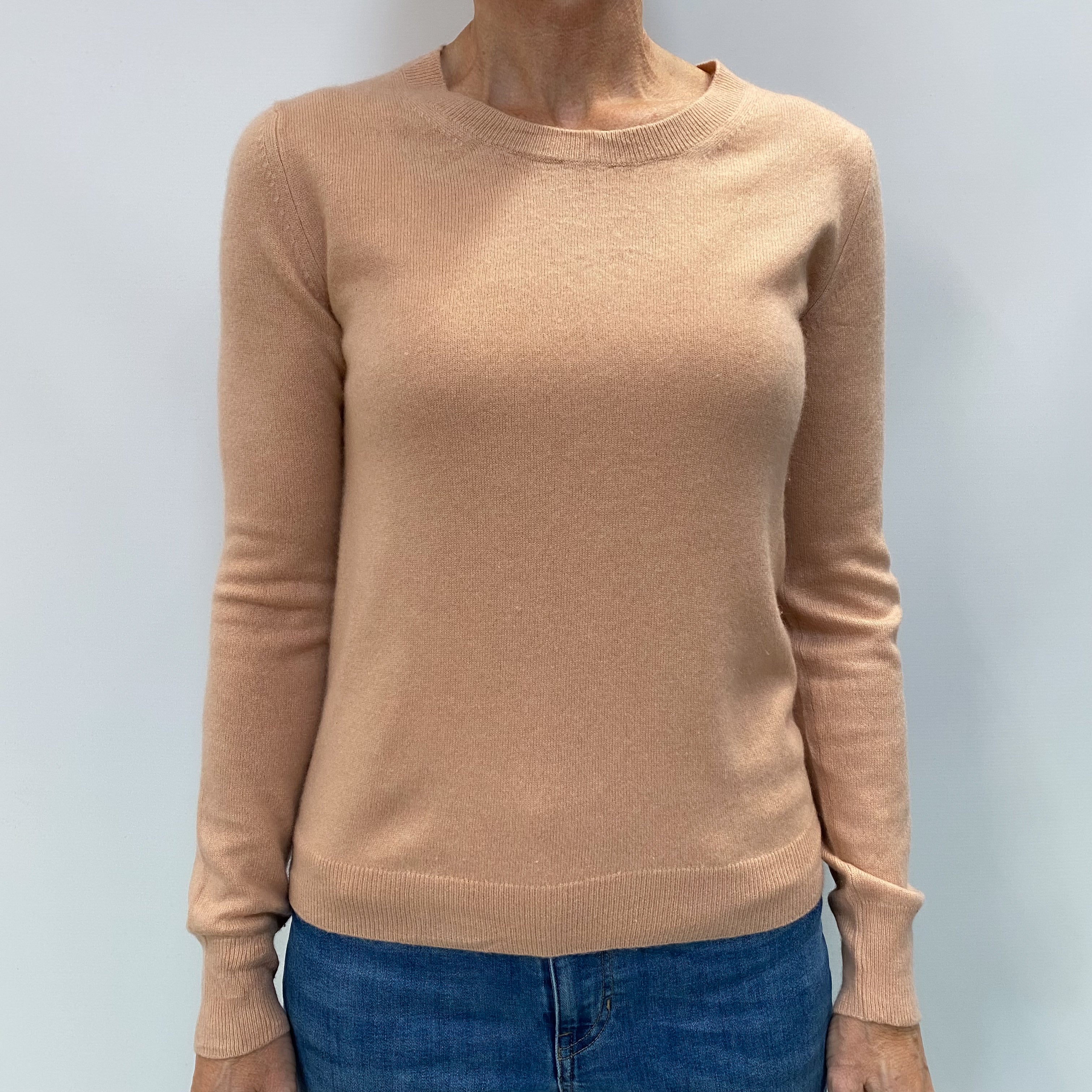 Nude Pink Cashmere Crew Neck Jumper Small