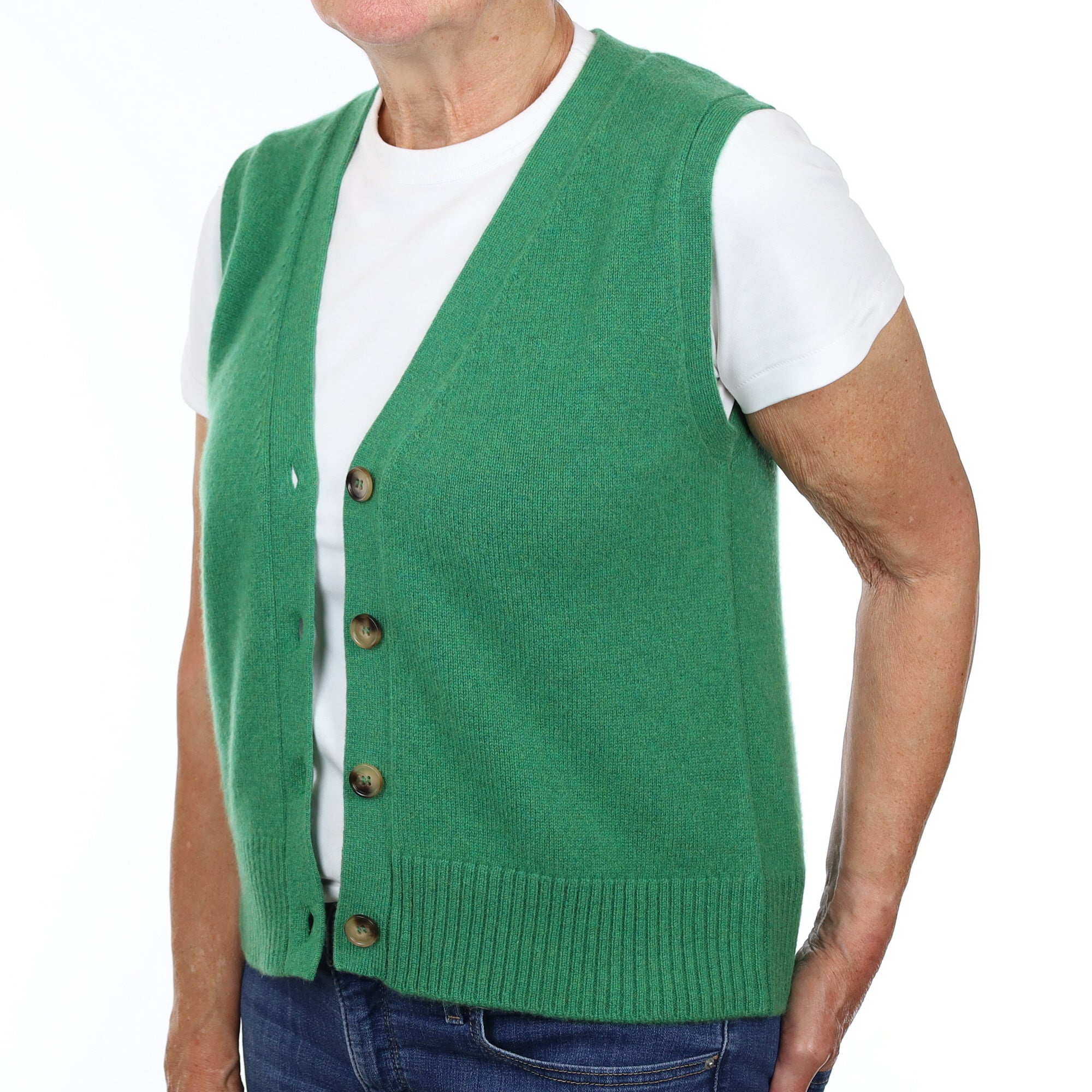 Brand New Shamrock Luxury Cashmere V Neck Waistcoat Medium UK 12-14