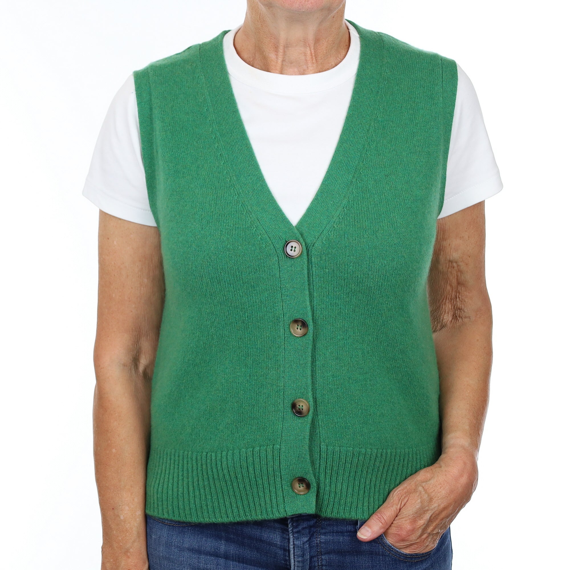 Brand New Shamrock Luxury Cashmere V Neck Waistcoat Medium UK 12-14