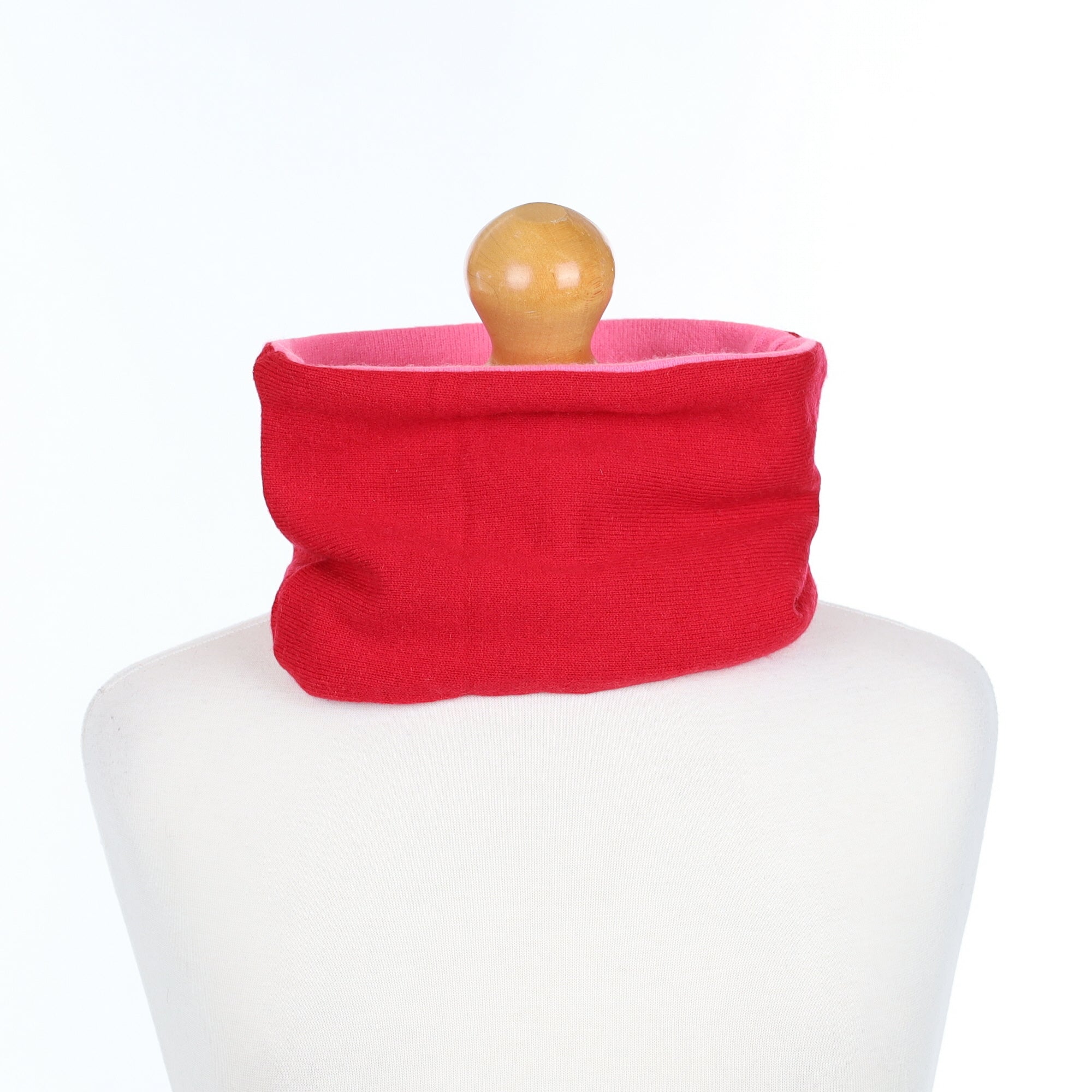 Postie Red and Bright Pink Neck Warmer