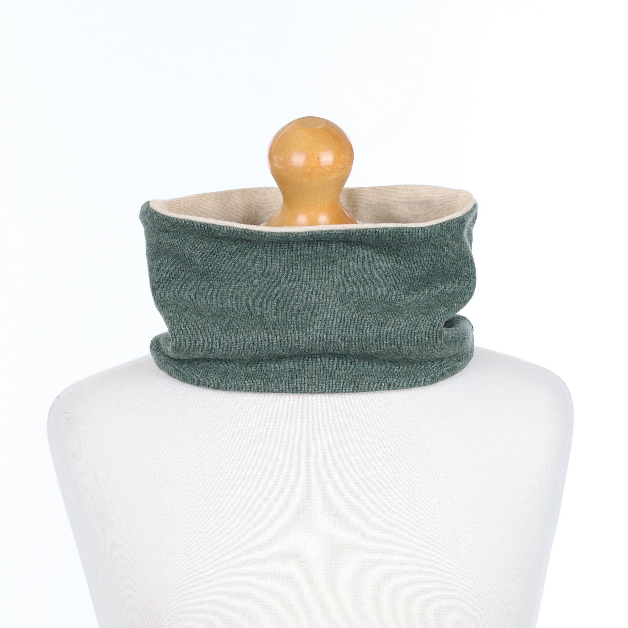 Country Green and Nude Neck Warmer