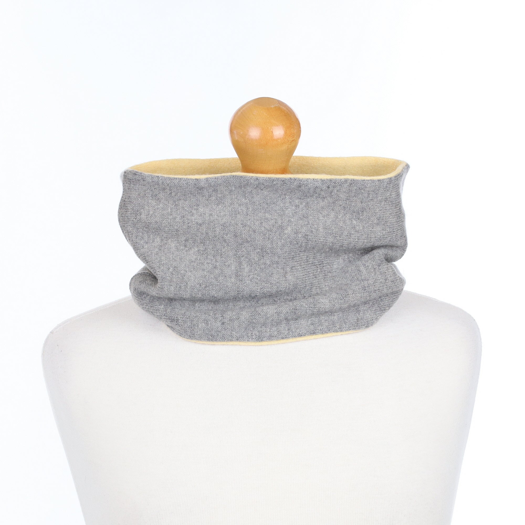 Ash Grey and Yellow Neck Warmer