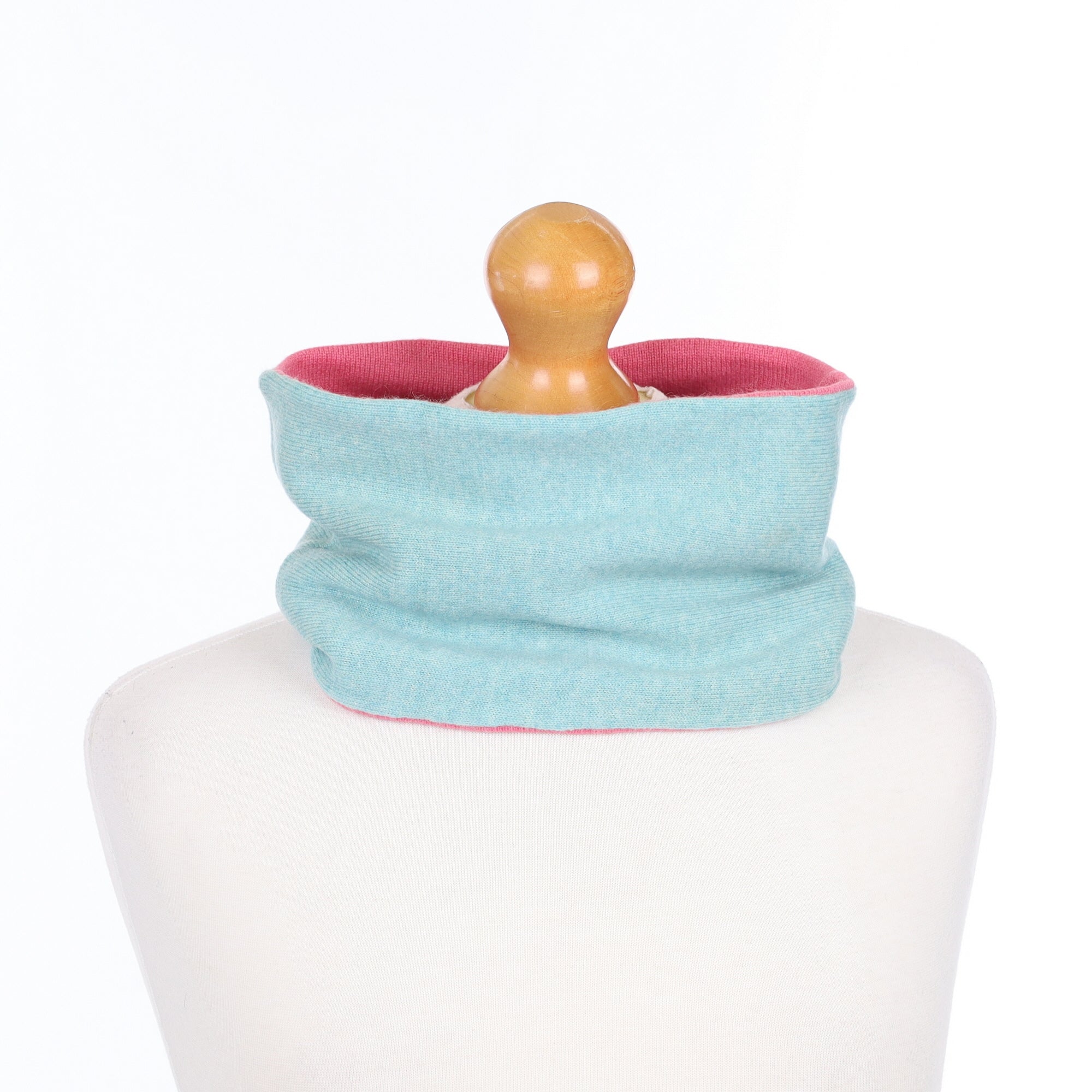 Aqua Blue and Hot Pink Neck Warmer