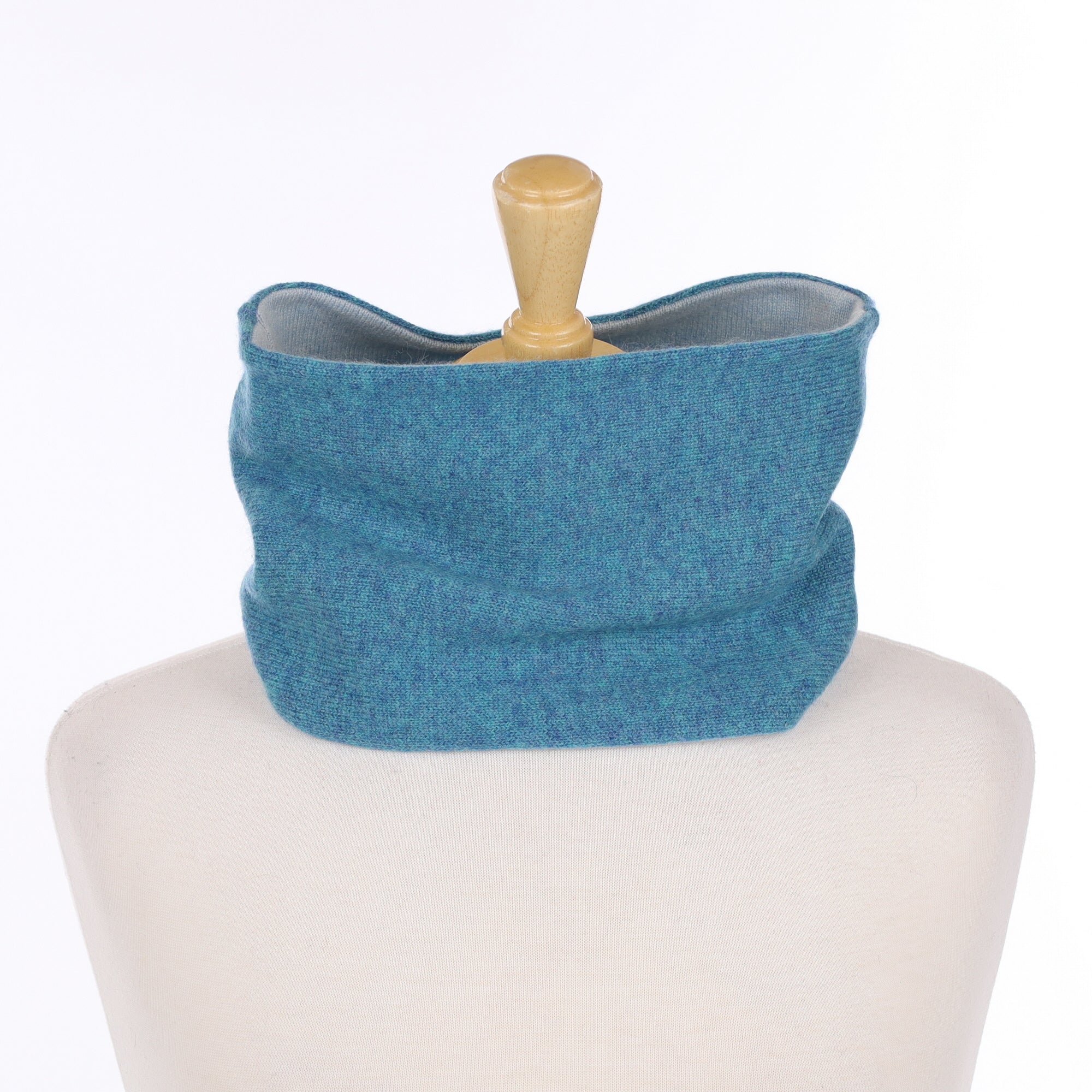 Muted Aqua and Pale Blue Neck Warmer