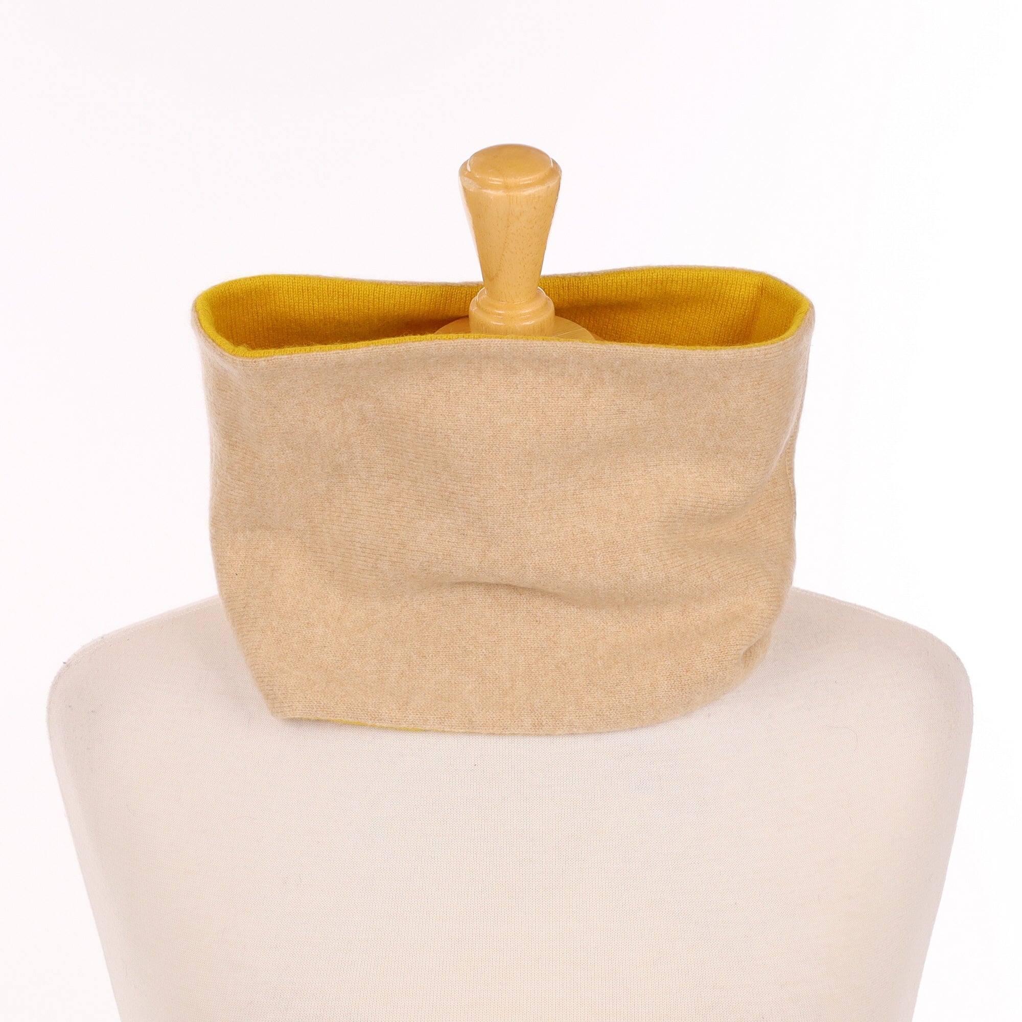 Sand Beige and Yellow Neck Warmer