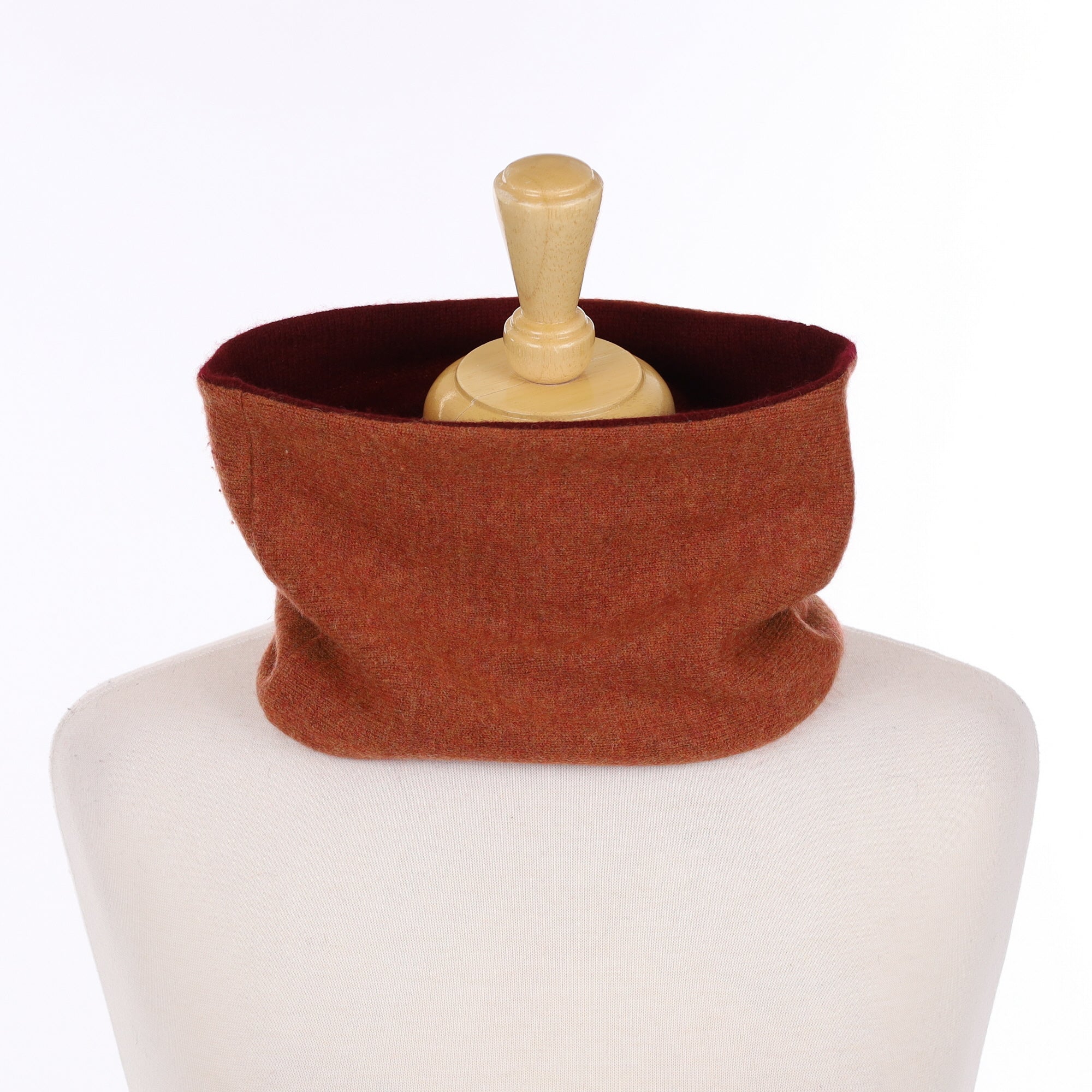 Copper Brown and Wine Neck Warmer