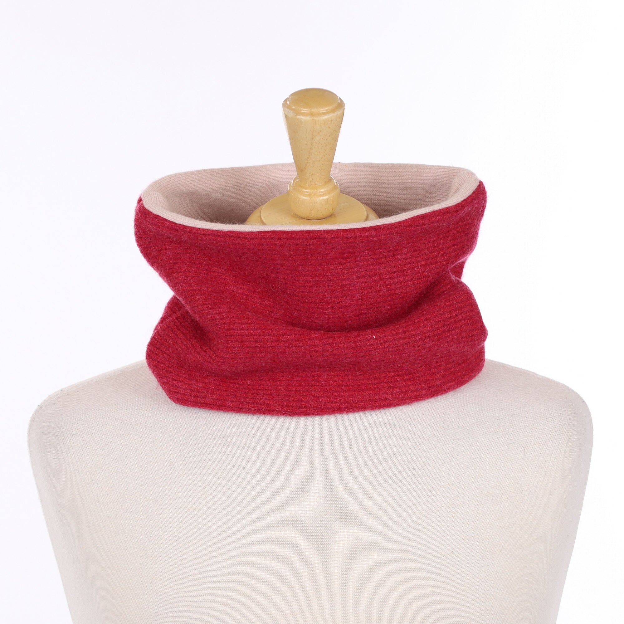 Cherry and Dusty Pink Neck Warmer