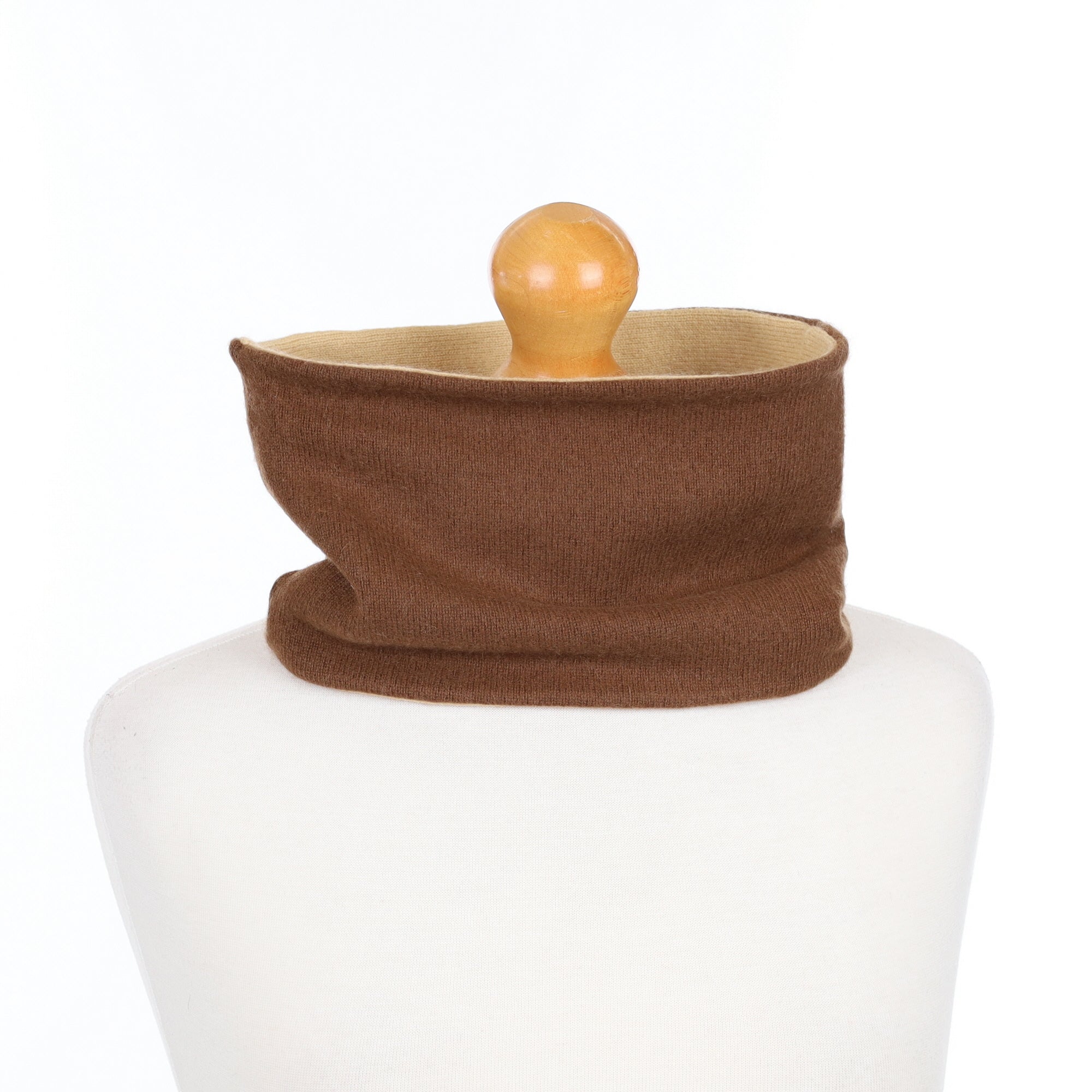 Chocolate Brown and Camel Neck Warmer