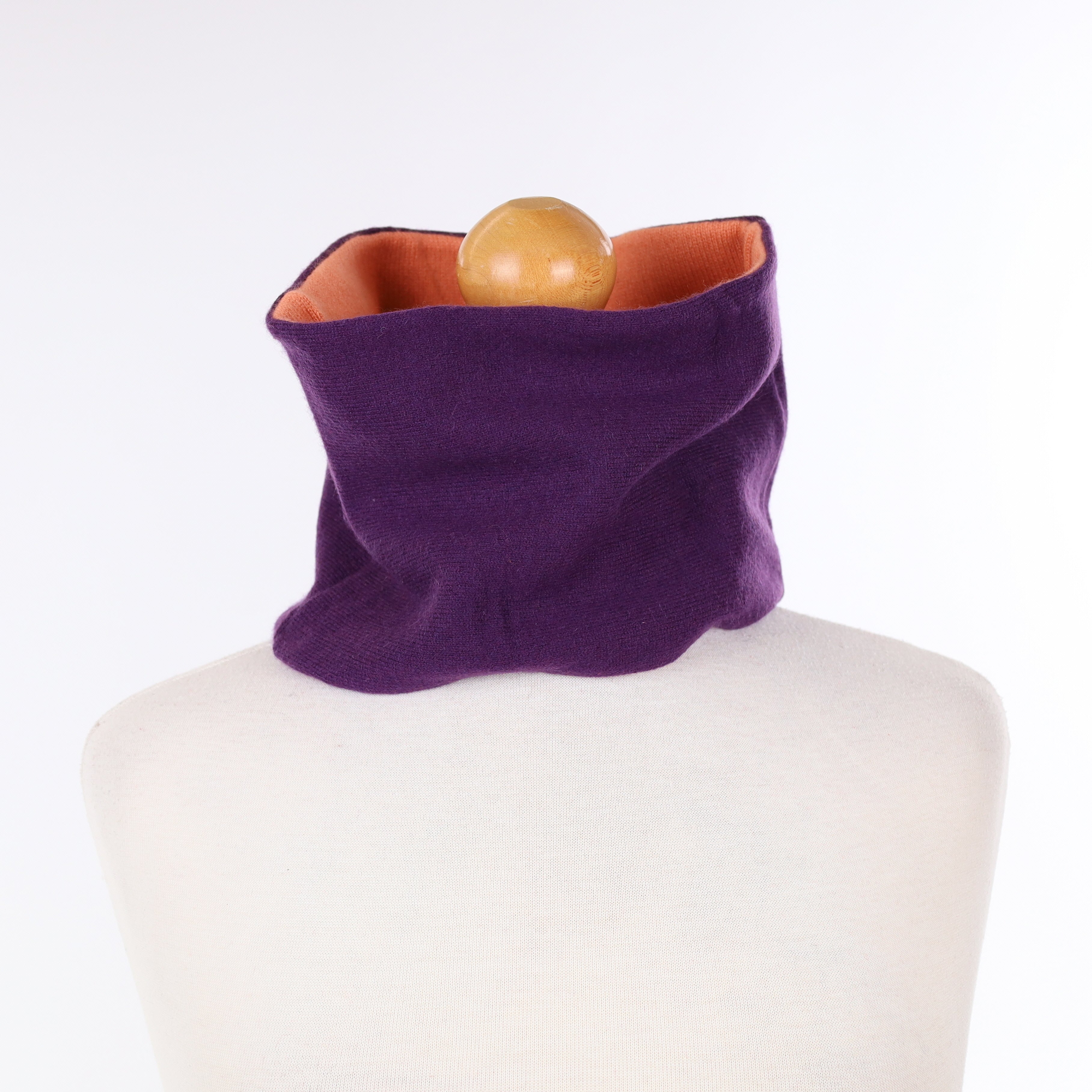 Grape Purple and Orange Neck Warmer