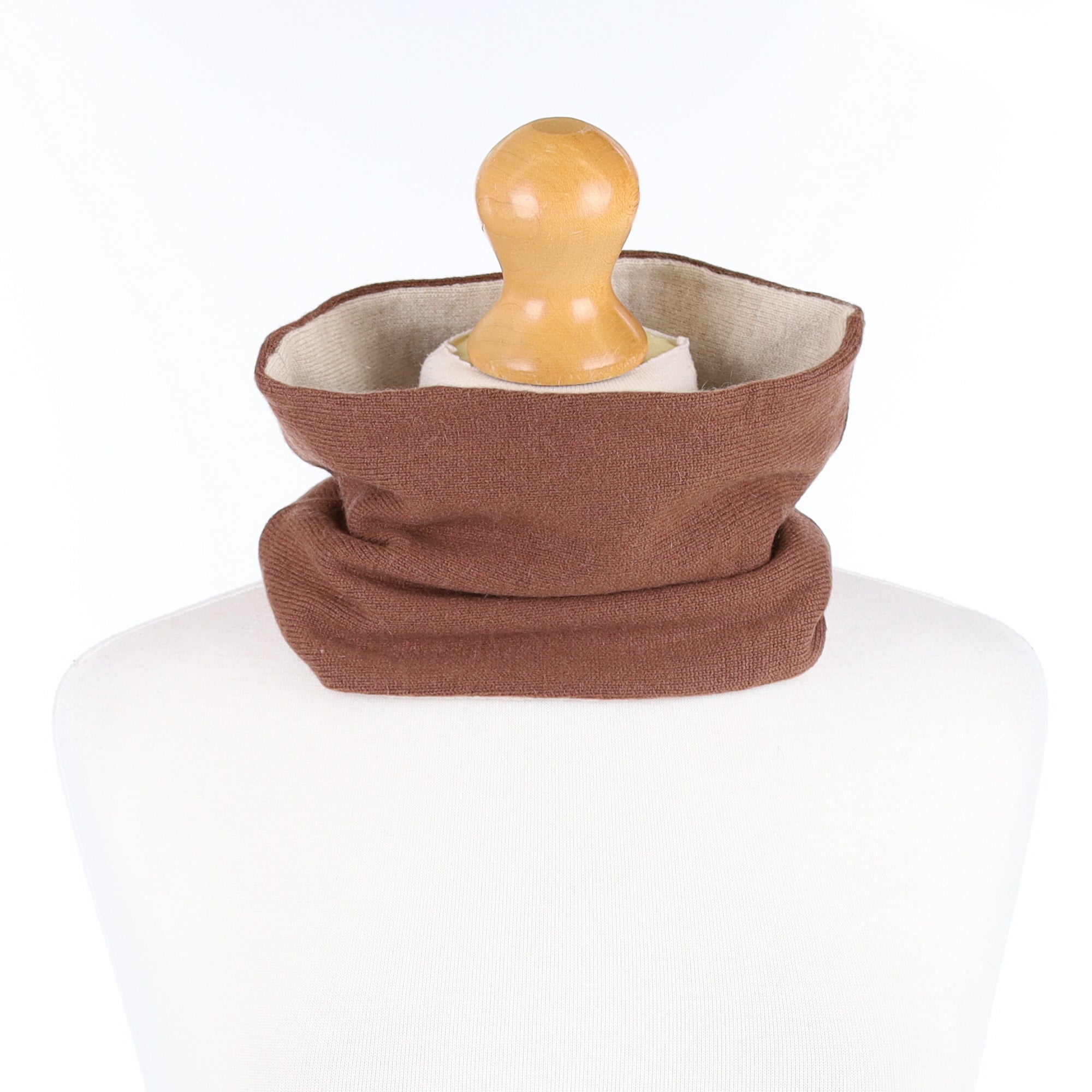 Men’s Chocolate Brown and Cream Neck Warmer