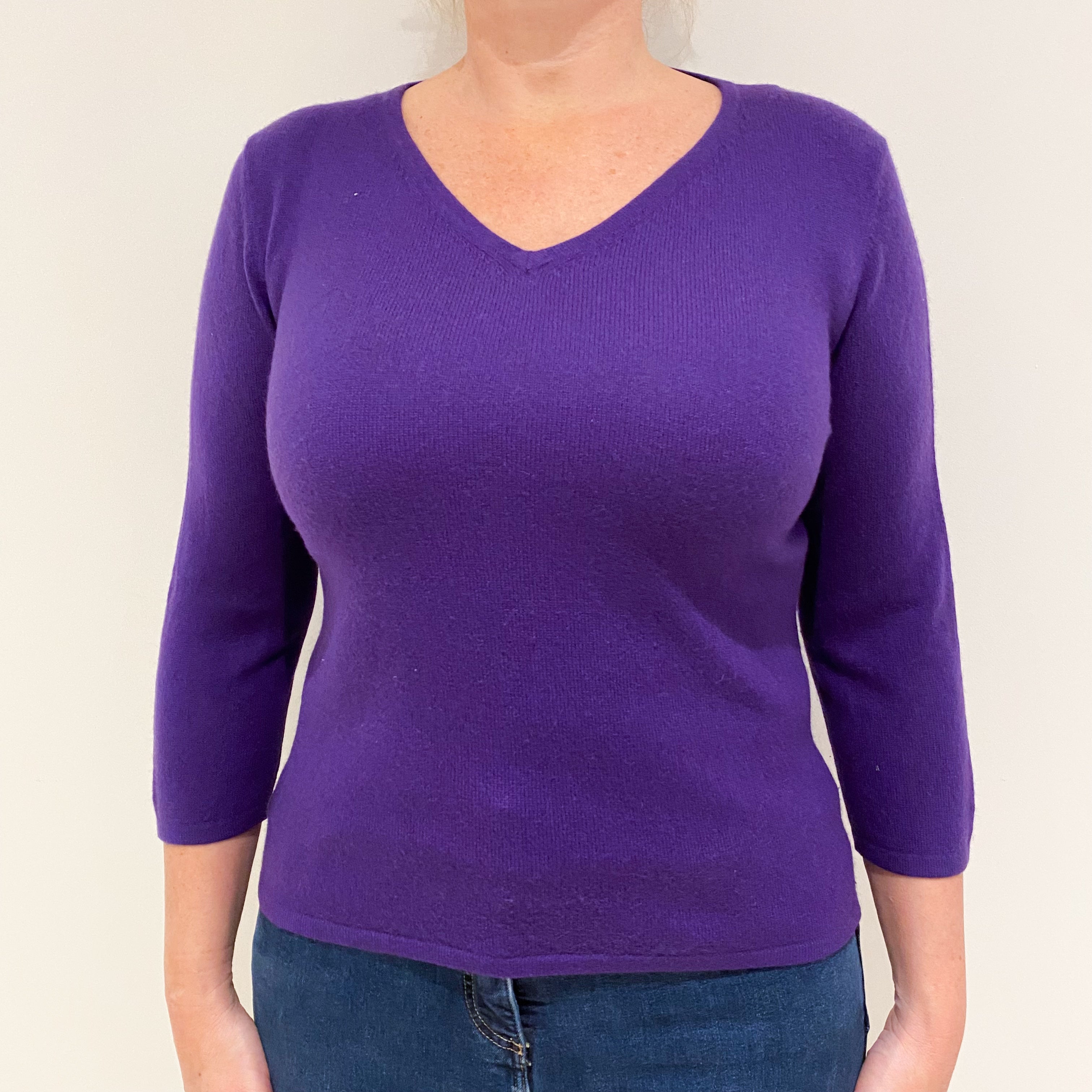 Pansy Cashmere V-Neck Jumper Large
