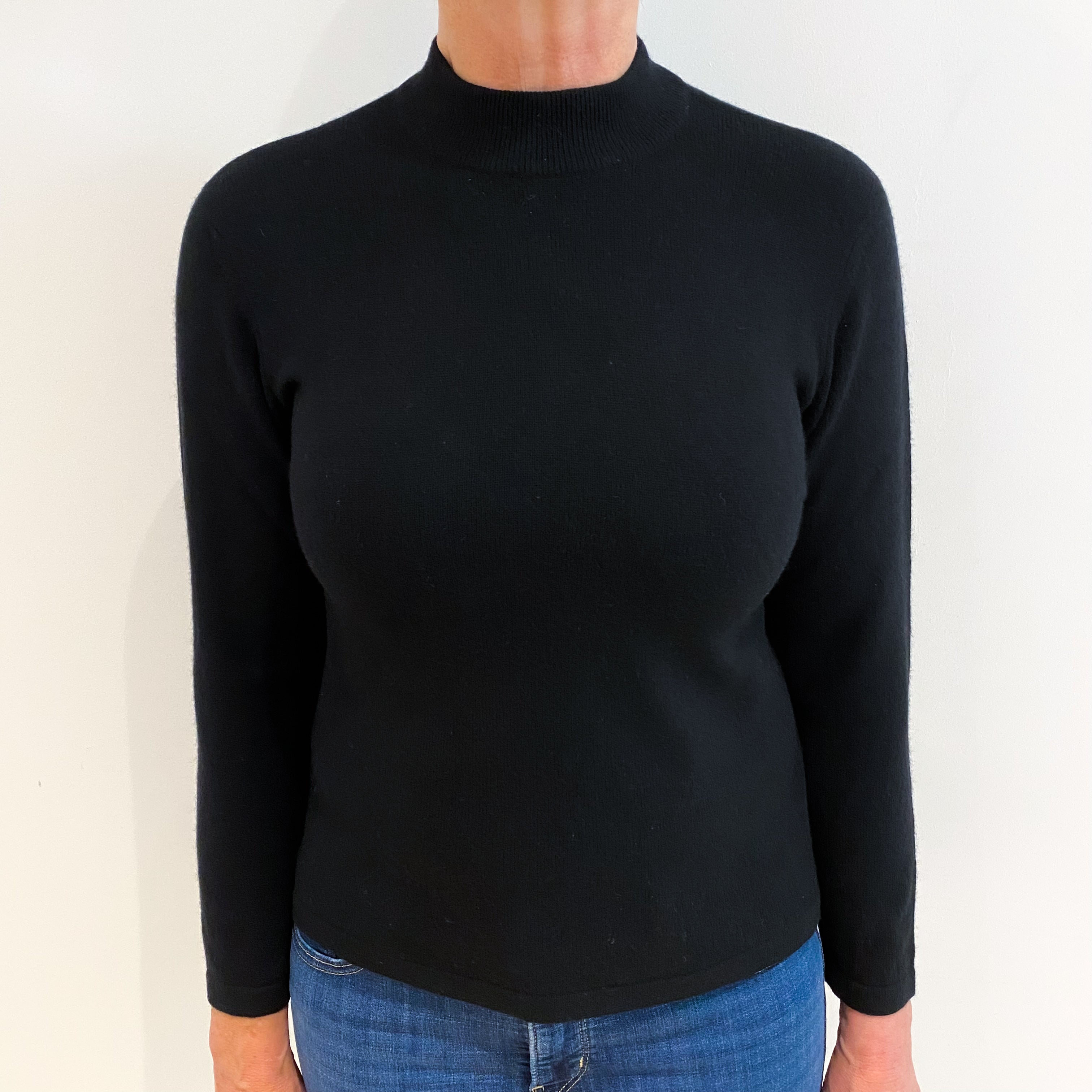 Black Cashmere Turtle Neck Jumper Medium