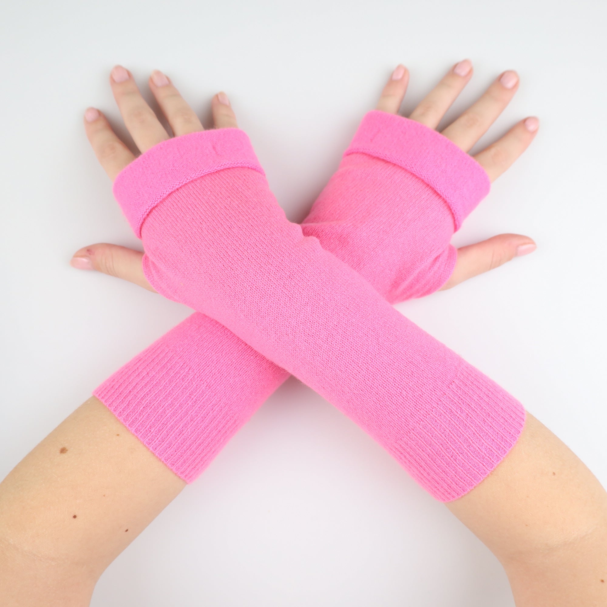 Neon Pink Fingerless Gloves