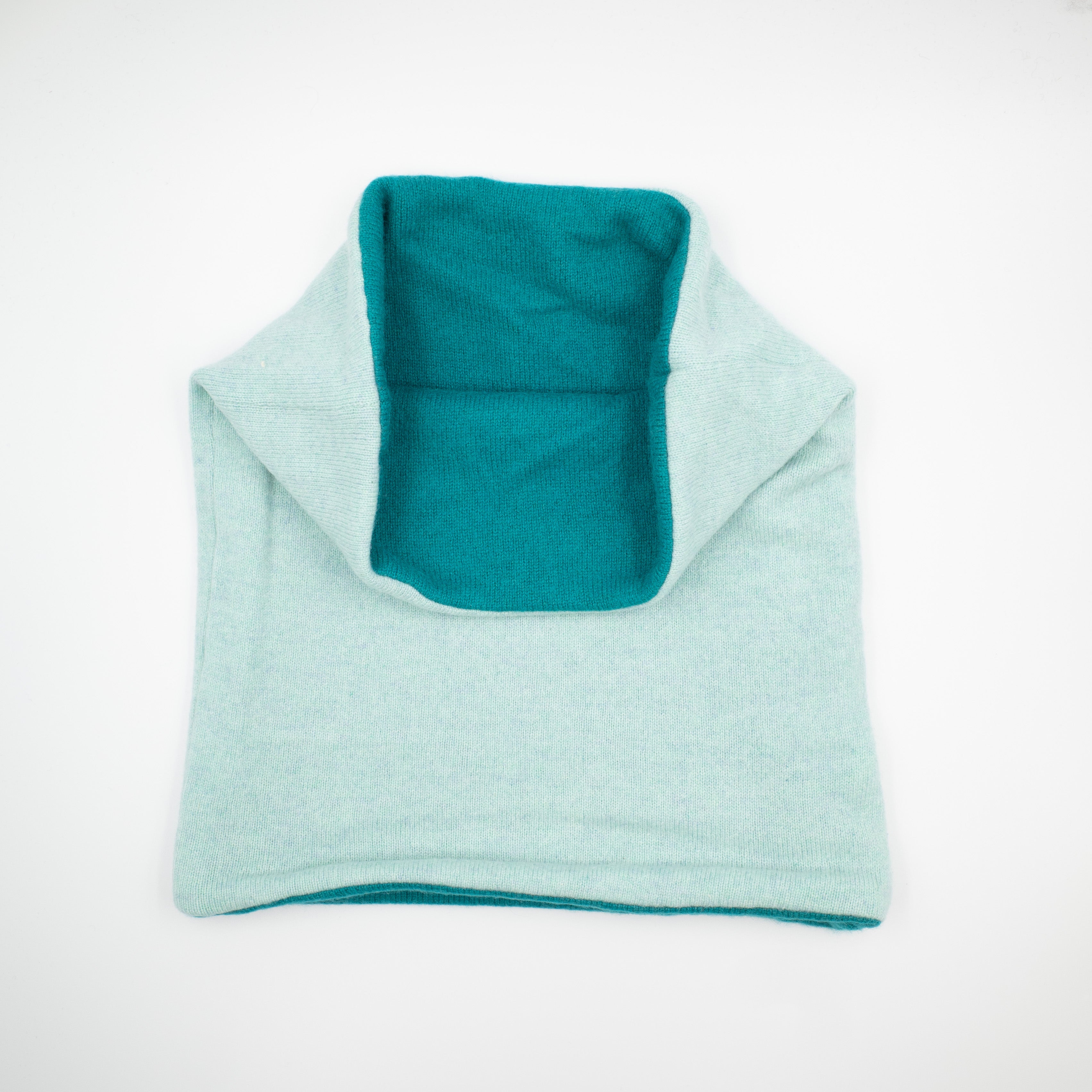 Mint Green and Emerald Luxury Double Layered Snood