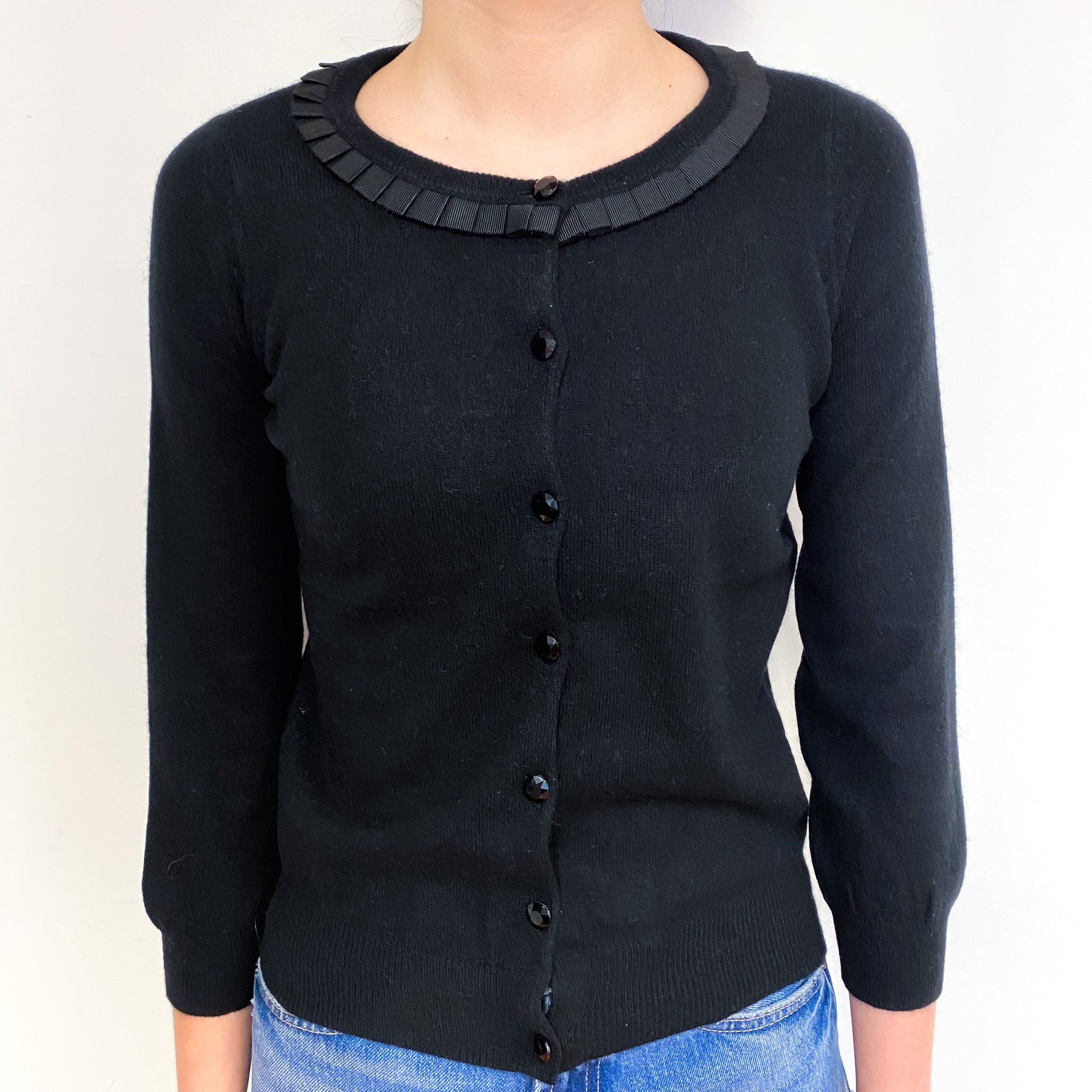 Simply Pleat Cardigan - Black