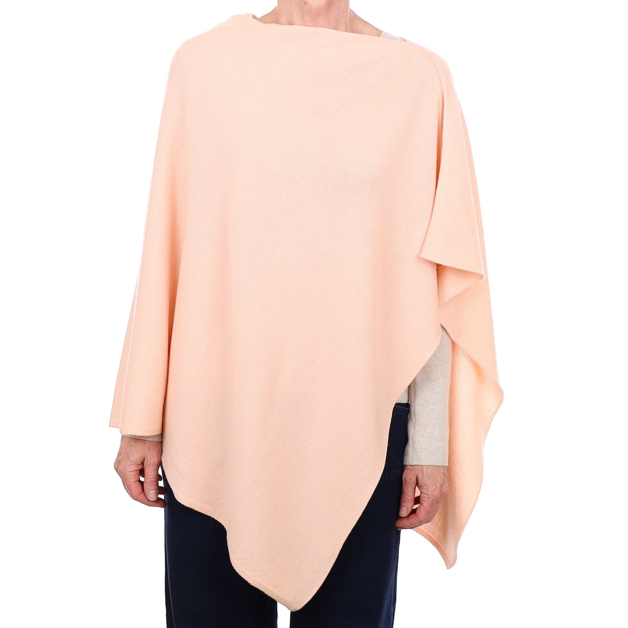 Brand New Scottish Pale Peach Cashmere Poncho One Size