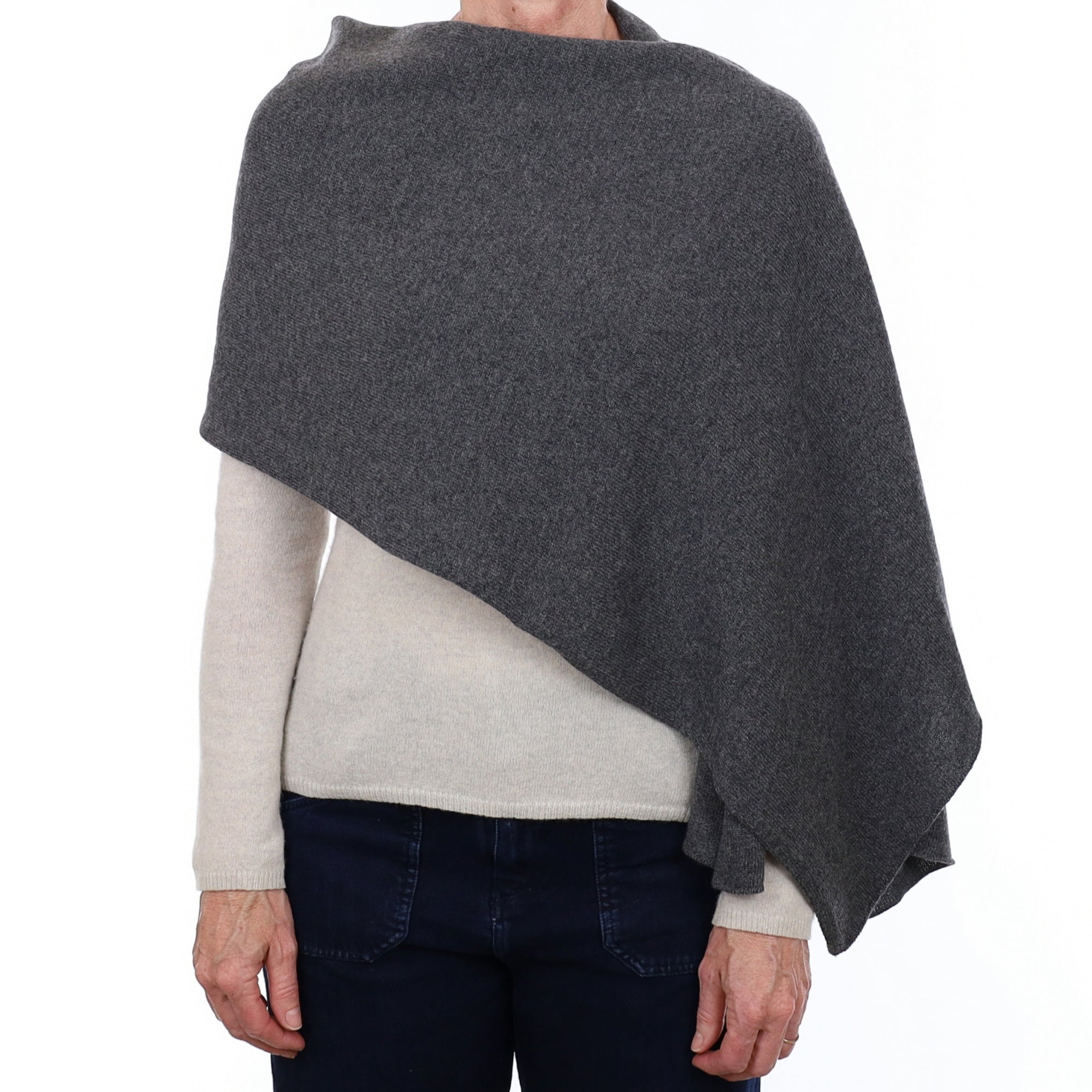 Brand New Scottish Slate Grey Cashmere Wrap