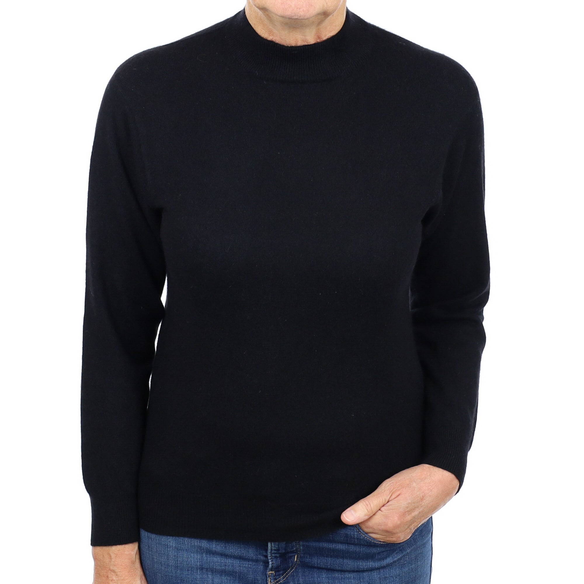 Black Cashmere Turtle Neck Jumper Medium