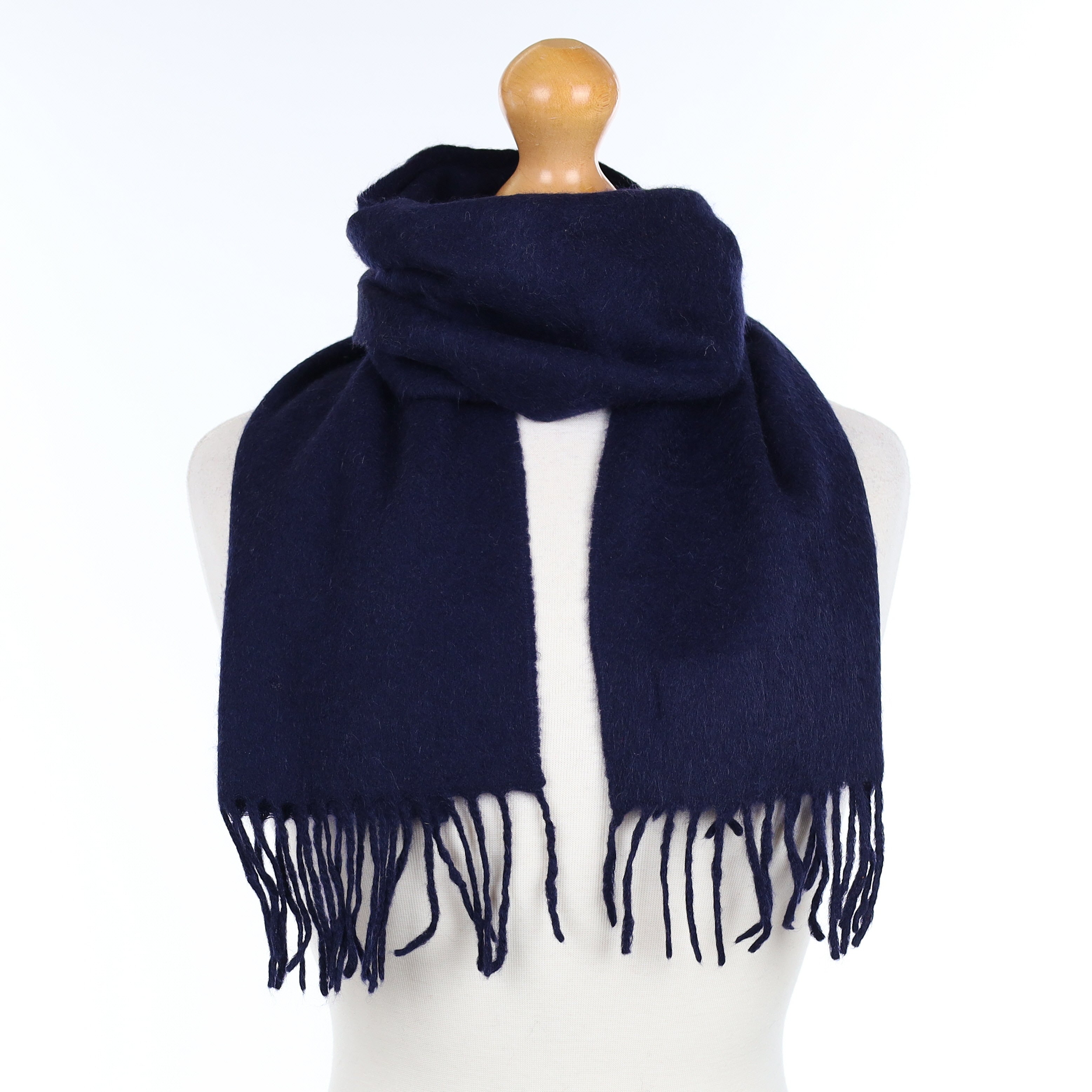 Navy Blue Cashmere Woven Scarf