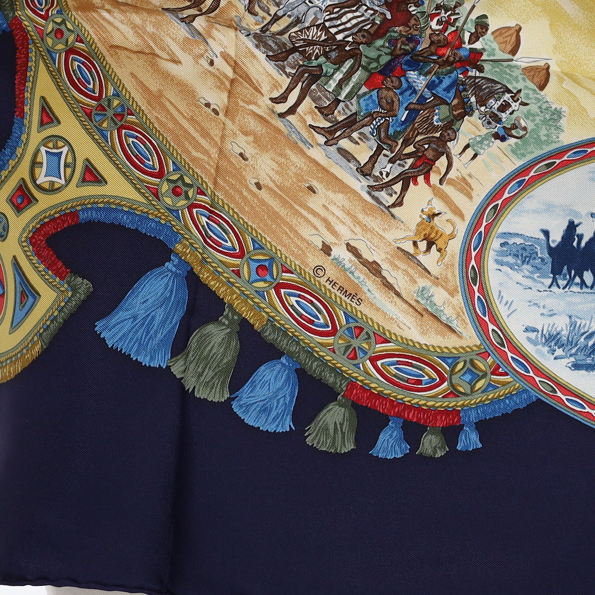Brand New Boxed Hermès Cavaliers Peuls Silk Scarf