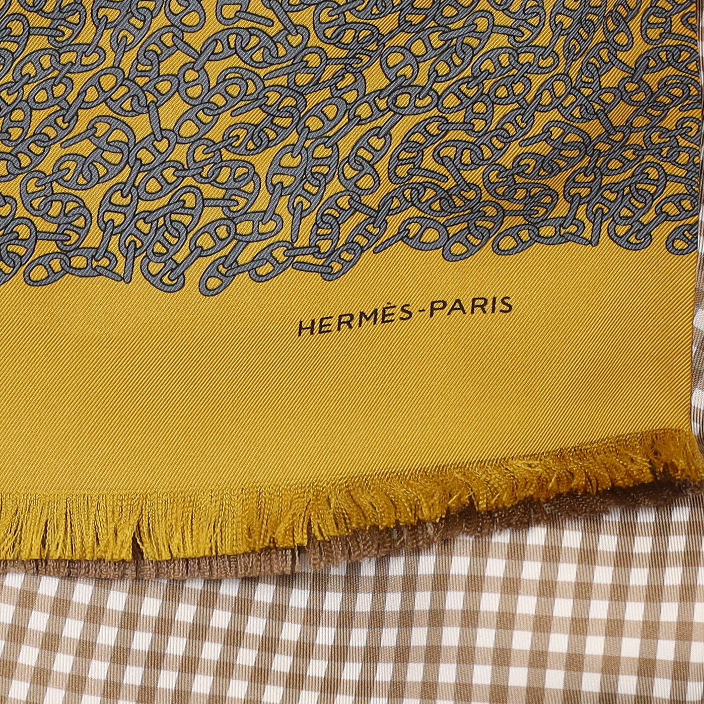 Pristine Hermès Double Faced Long Silk Scarf