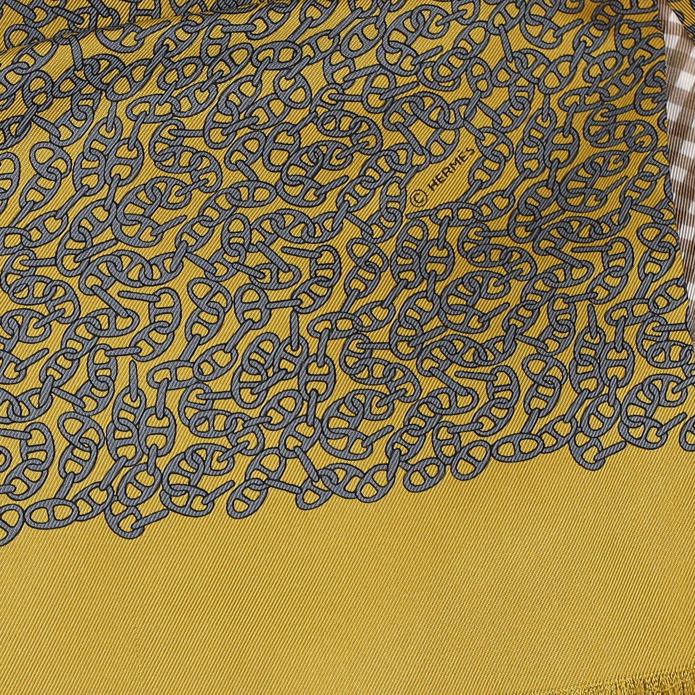 Pristine Hermès Double Faced Long Silk Scarf