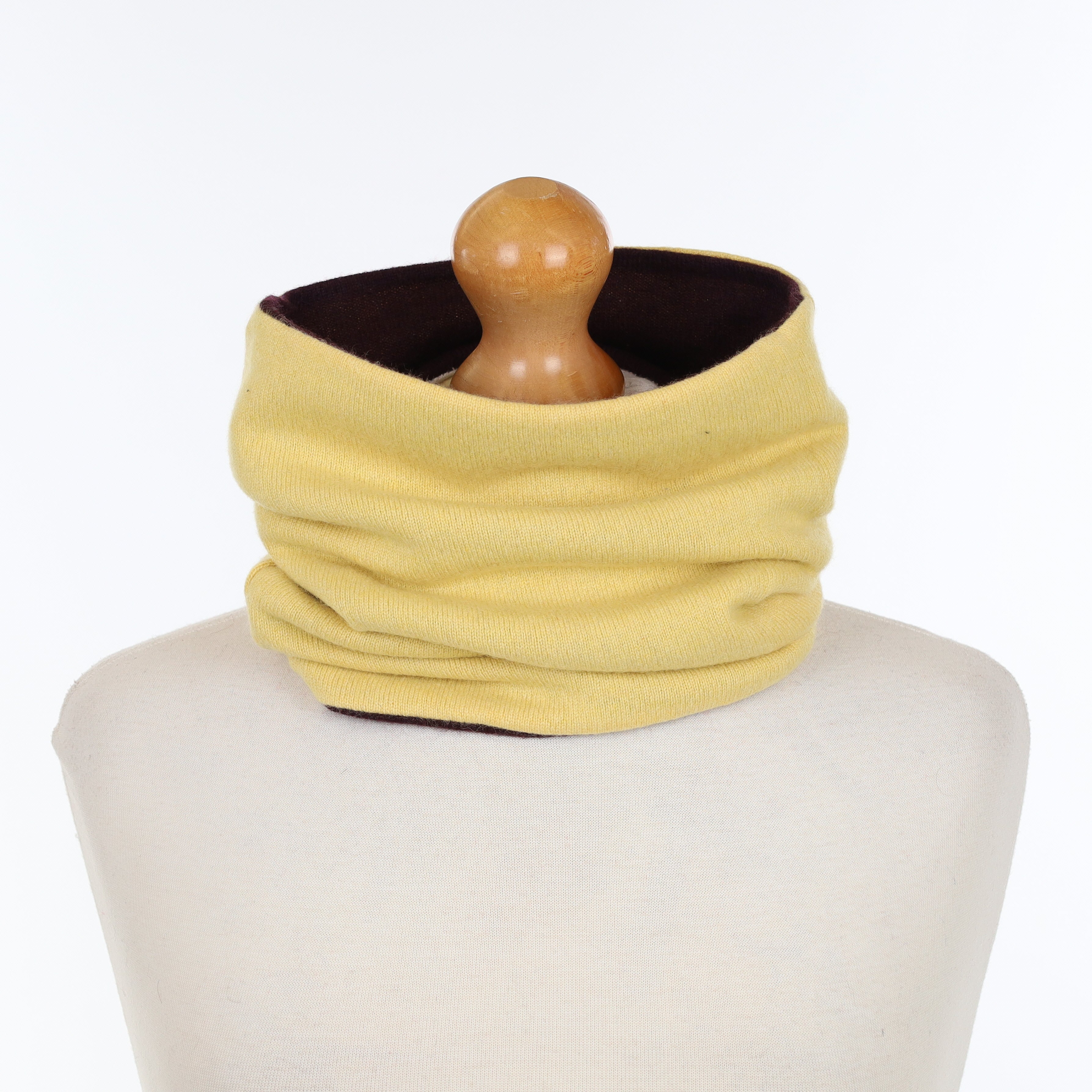 Mustard Yellow and Imperial Purple Double Layered Snood