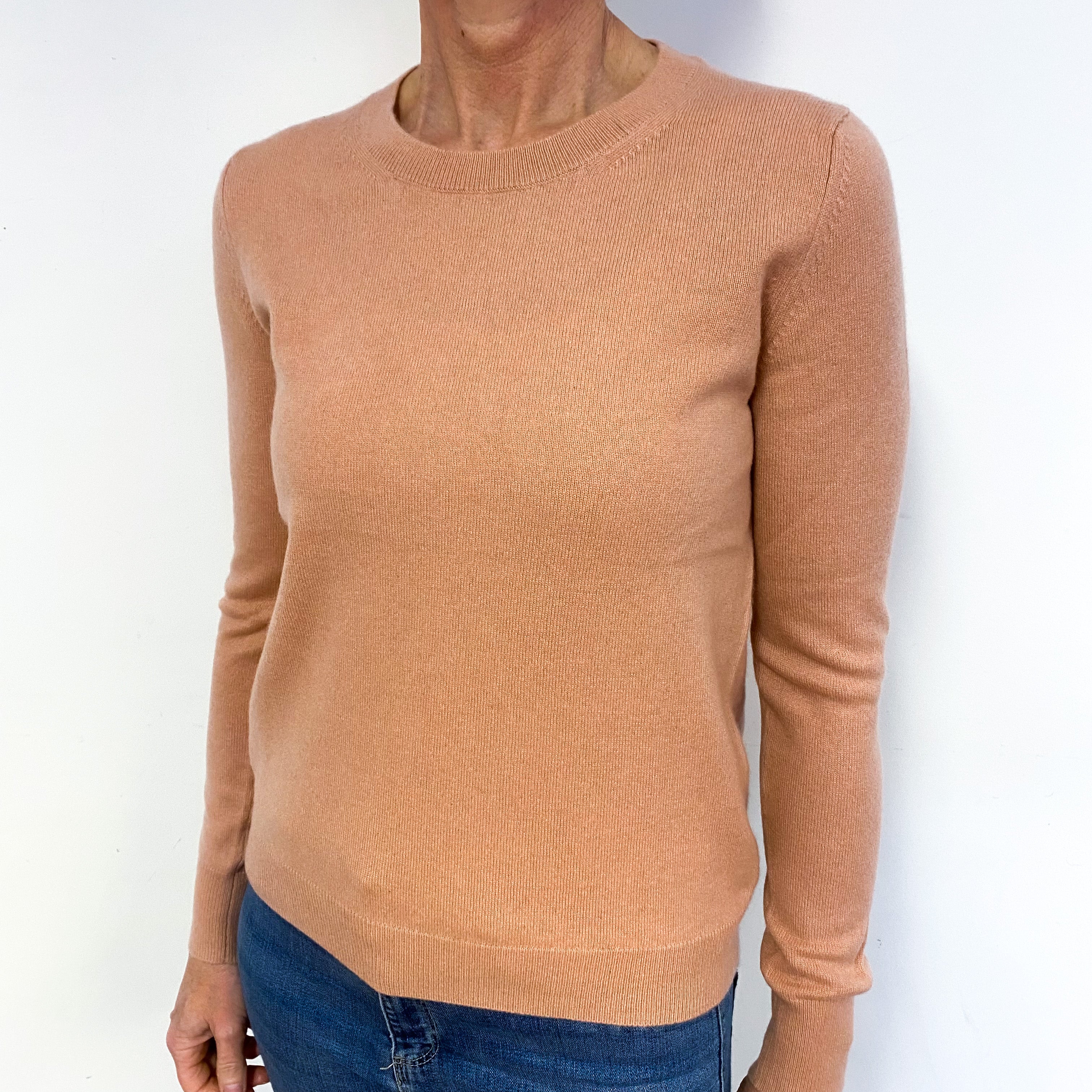 Soft Shell Pink Cashmere Crew Neck Jumper Medium