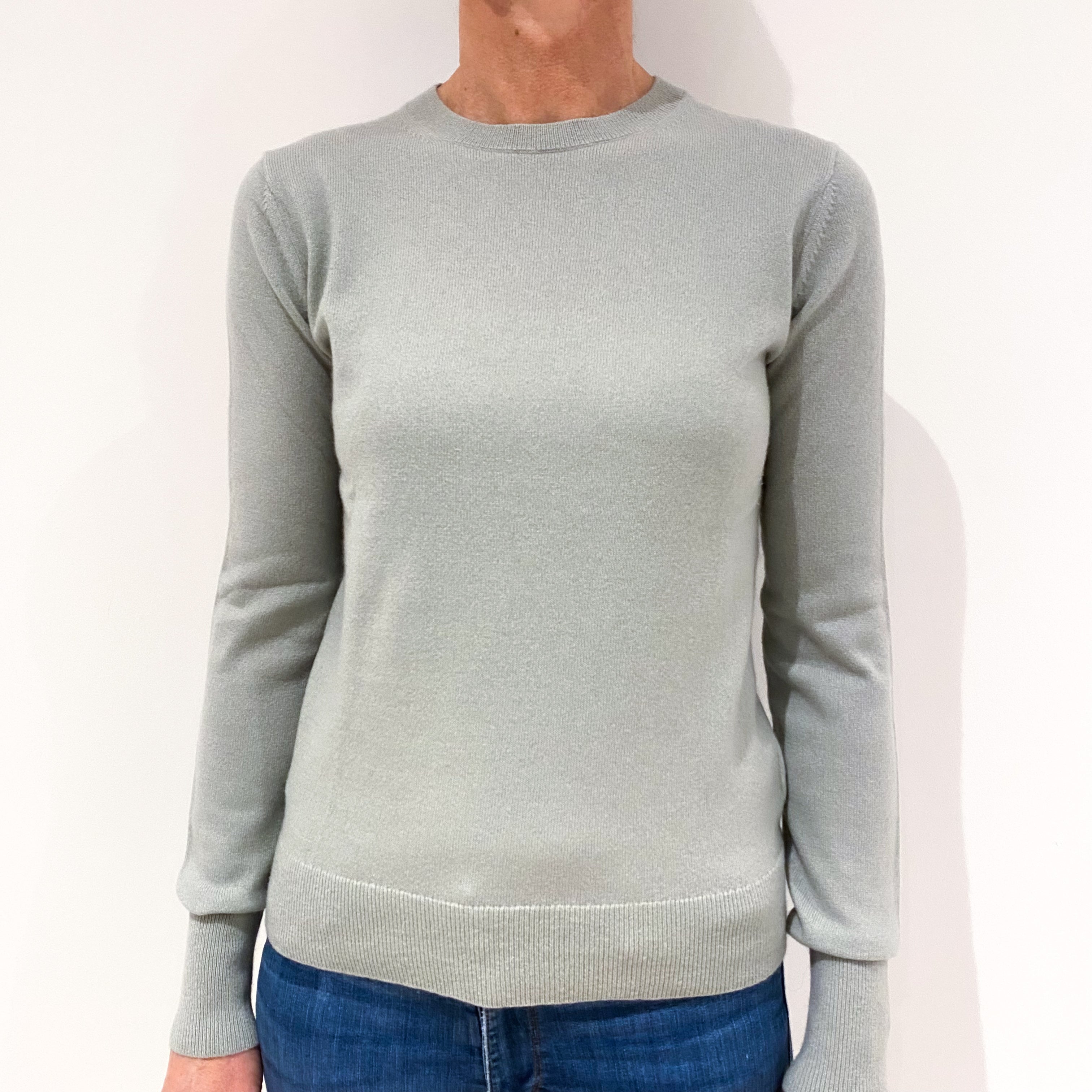 Mint Green Cashmere Crew Neck Jumper Small