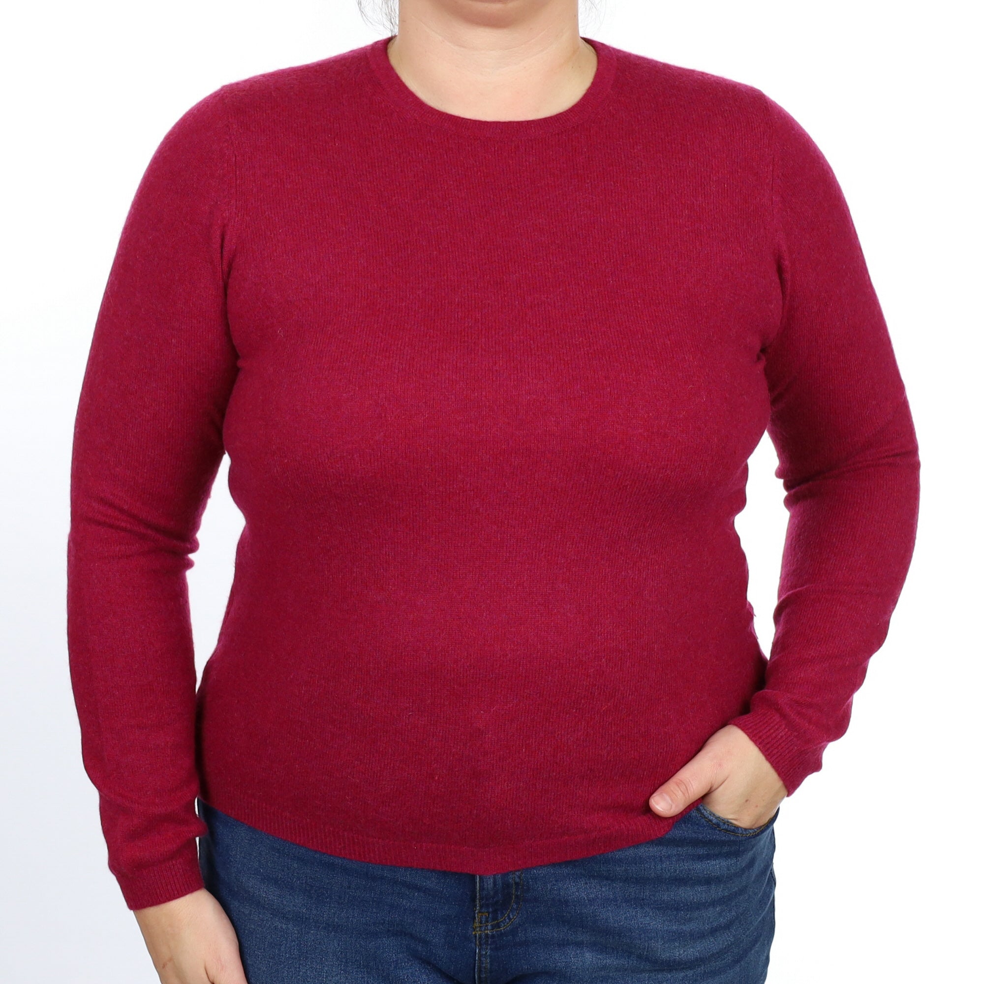 Cherrys Pink Cashmere Crew Neck Jumper Large