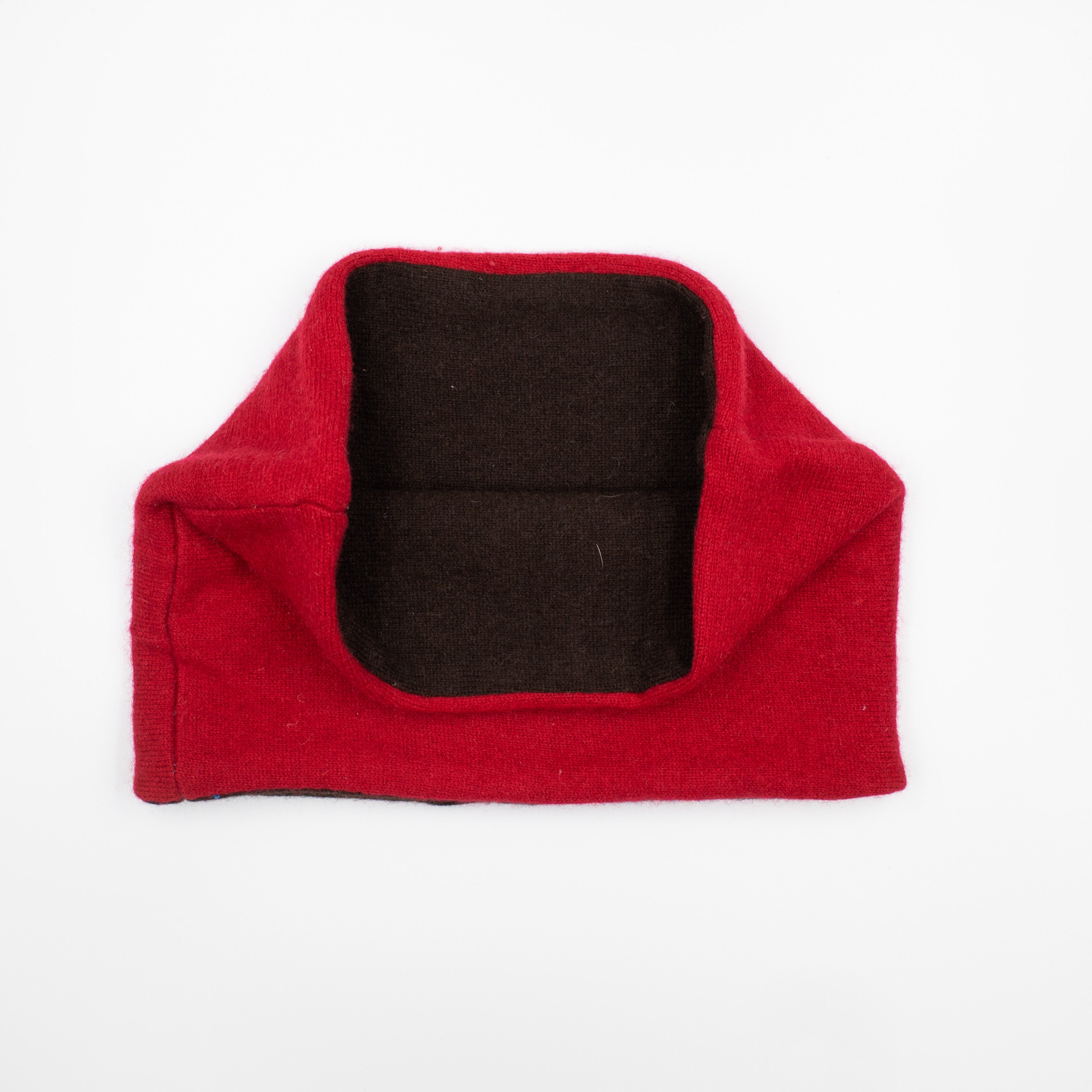 Men’s Berry Red and Dark Chocolate Neck Warmer