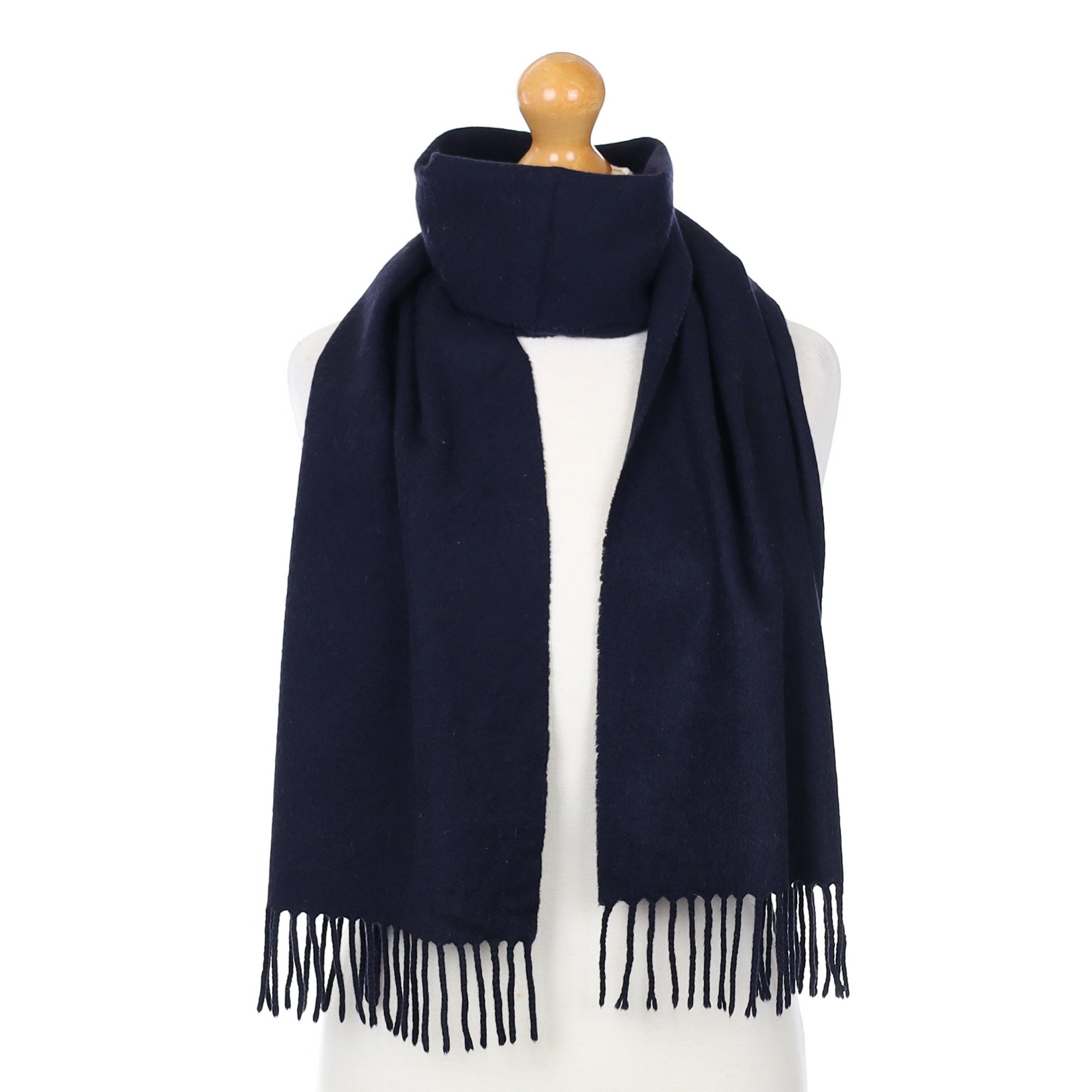 Navy Blue Cashmere Woven Scarf