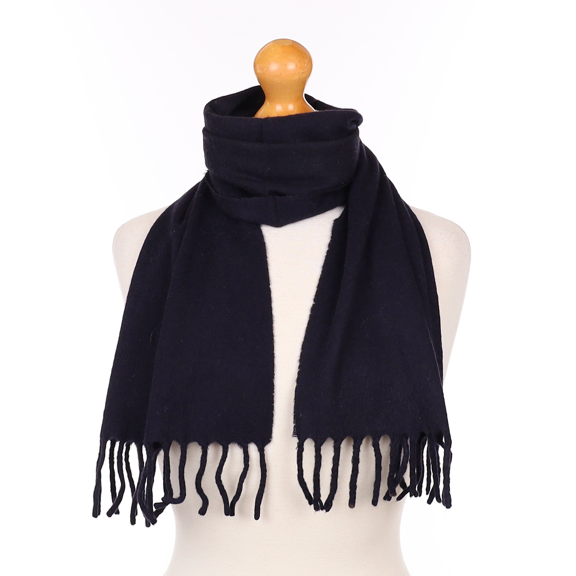 Navy Cashmere Woven Scarf