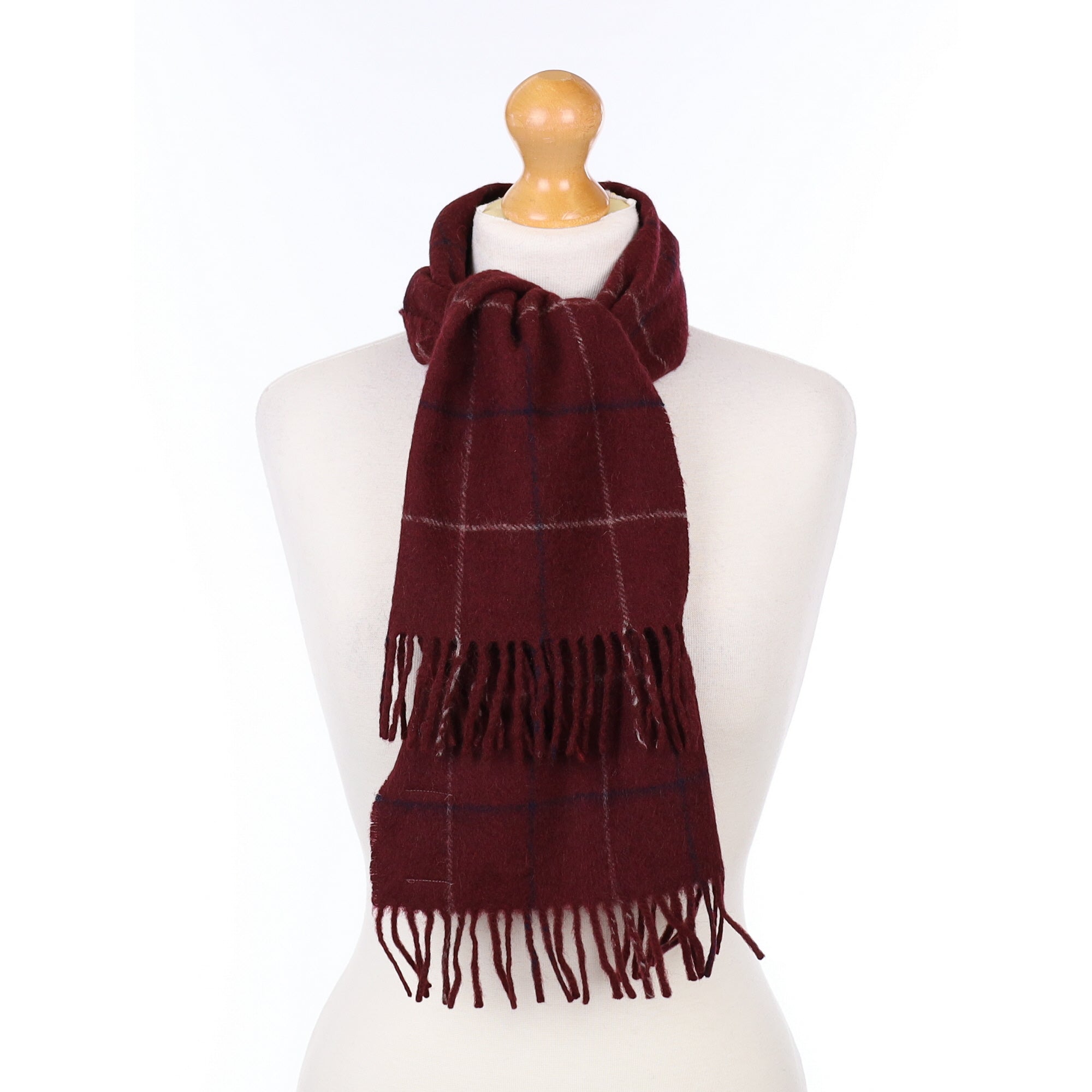 Mulberry Checked Cashmere Woven Scarf