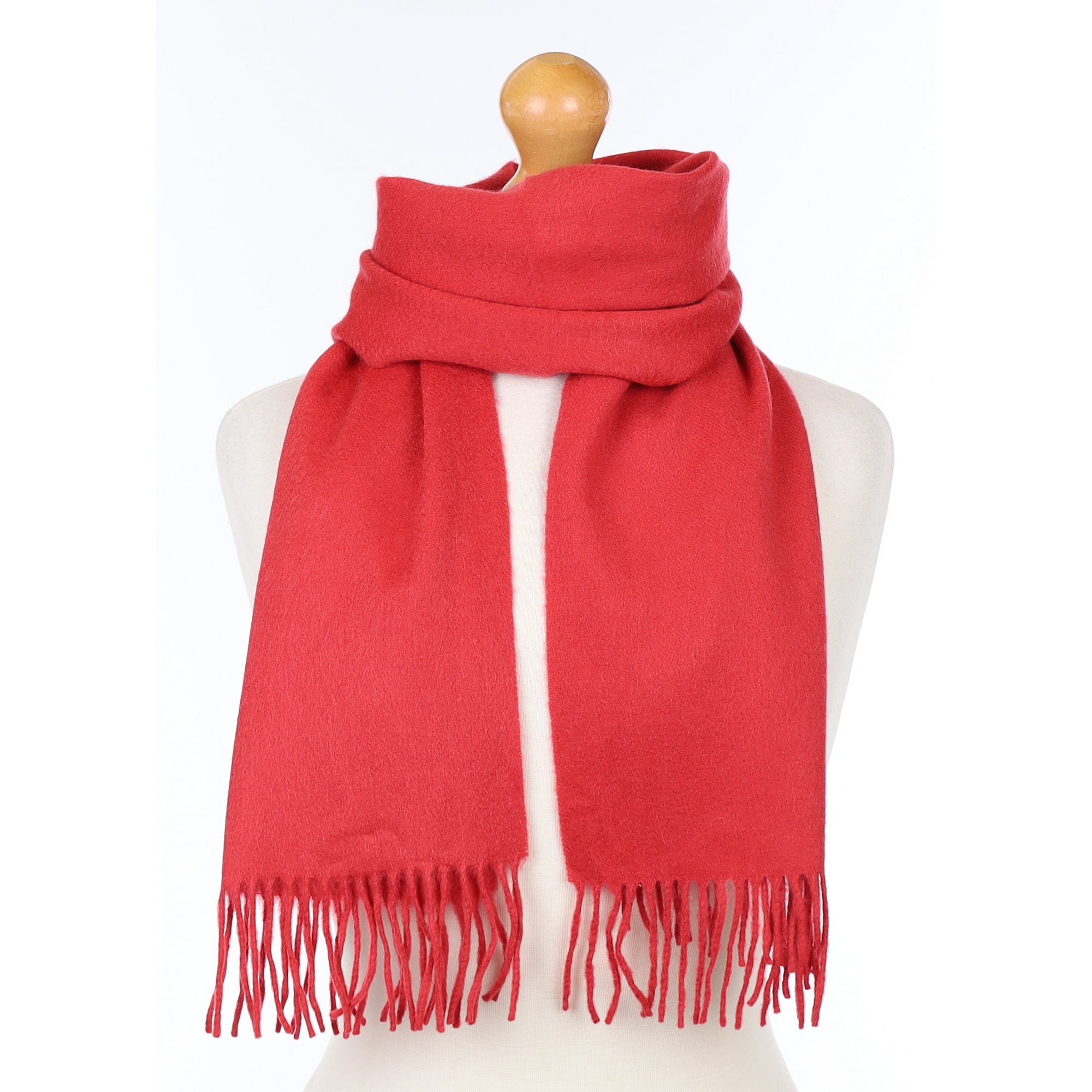 Scarlett Red Cashmere Woven Scarf
