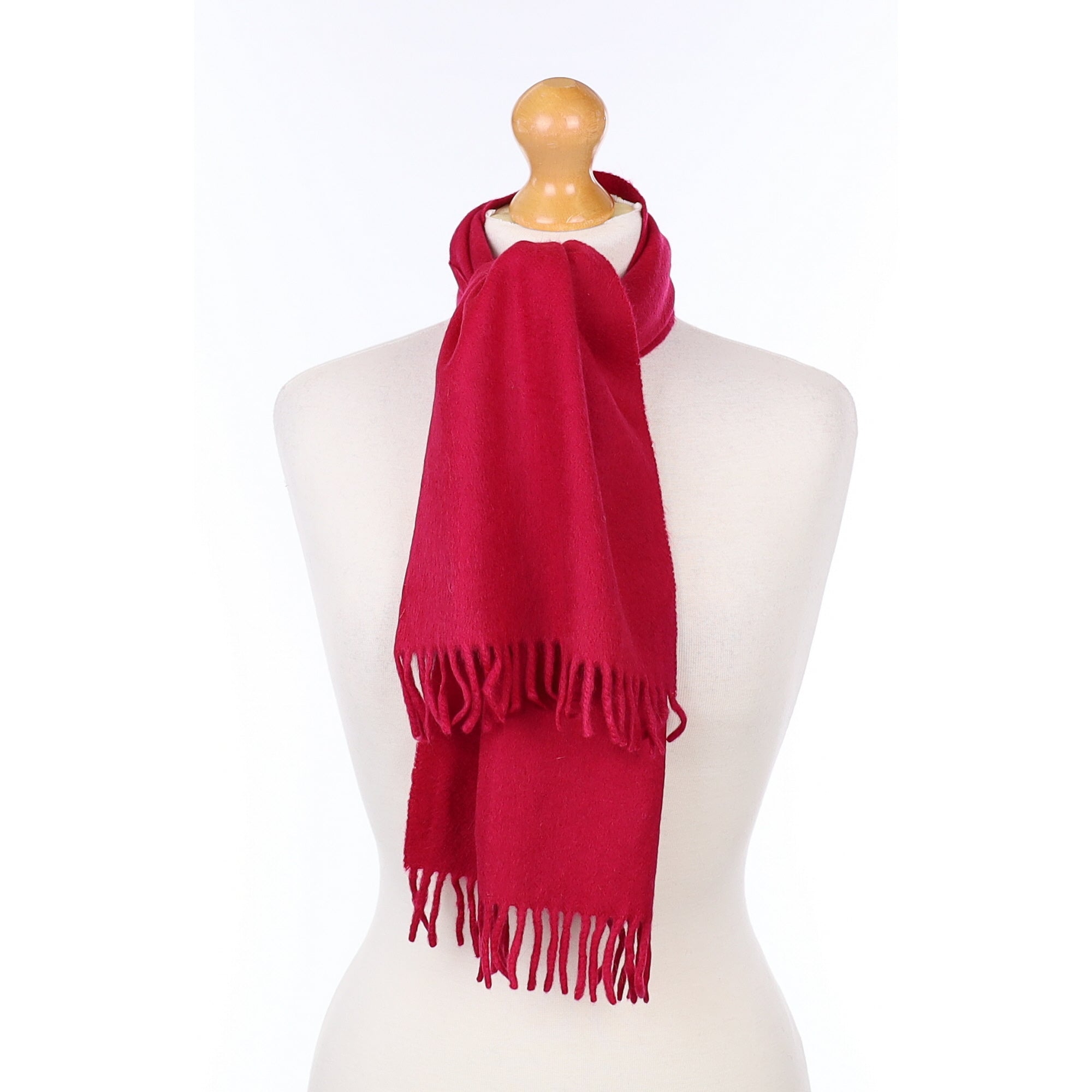Rouge Red Cashmere Woven Scarf