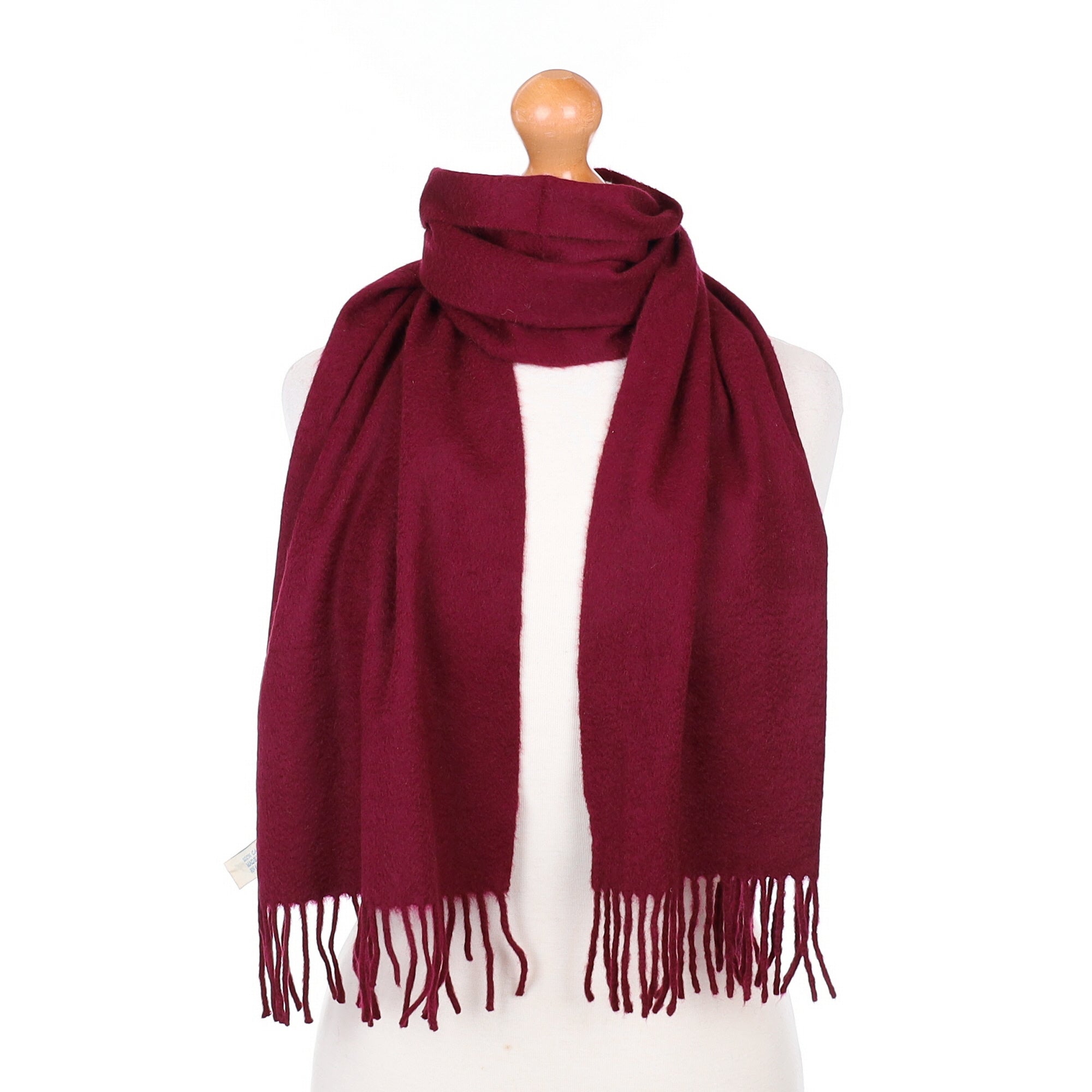 Deep Merlot Cashmere Woven Scarf