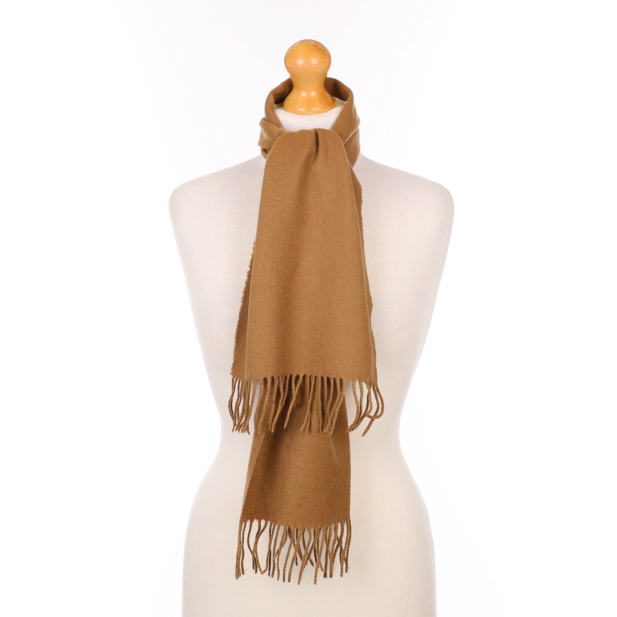 Deep Caramel Cashmere Woven Scarf