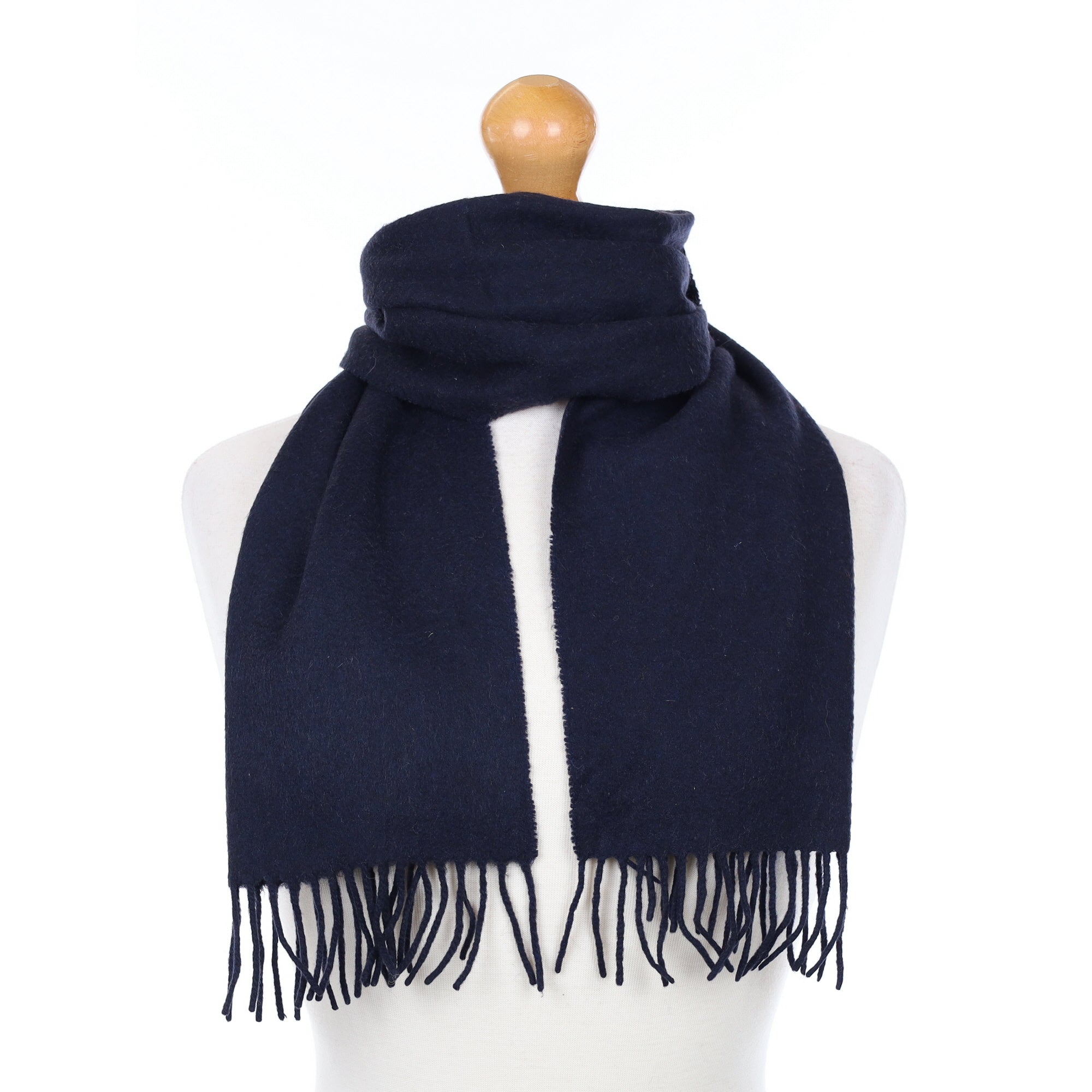 Navy Cashmere Woven Scarf