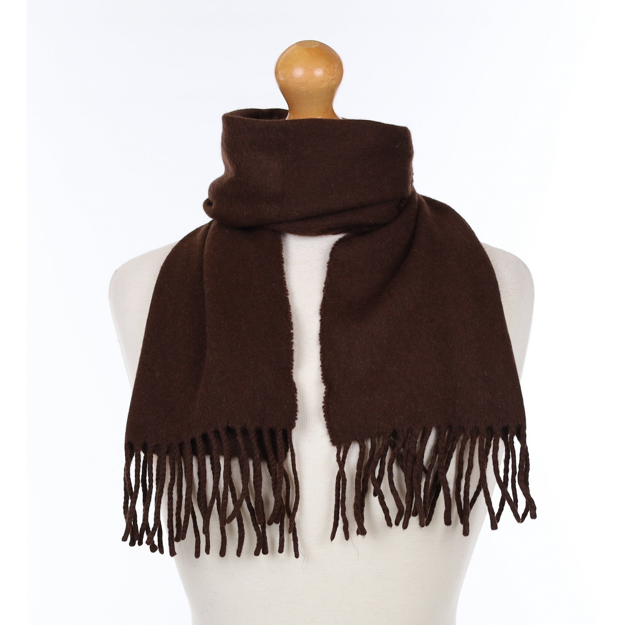 Scottish Bitter Chocolate Cashmere Woven Scarf