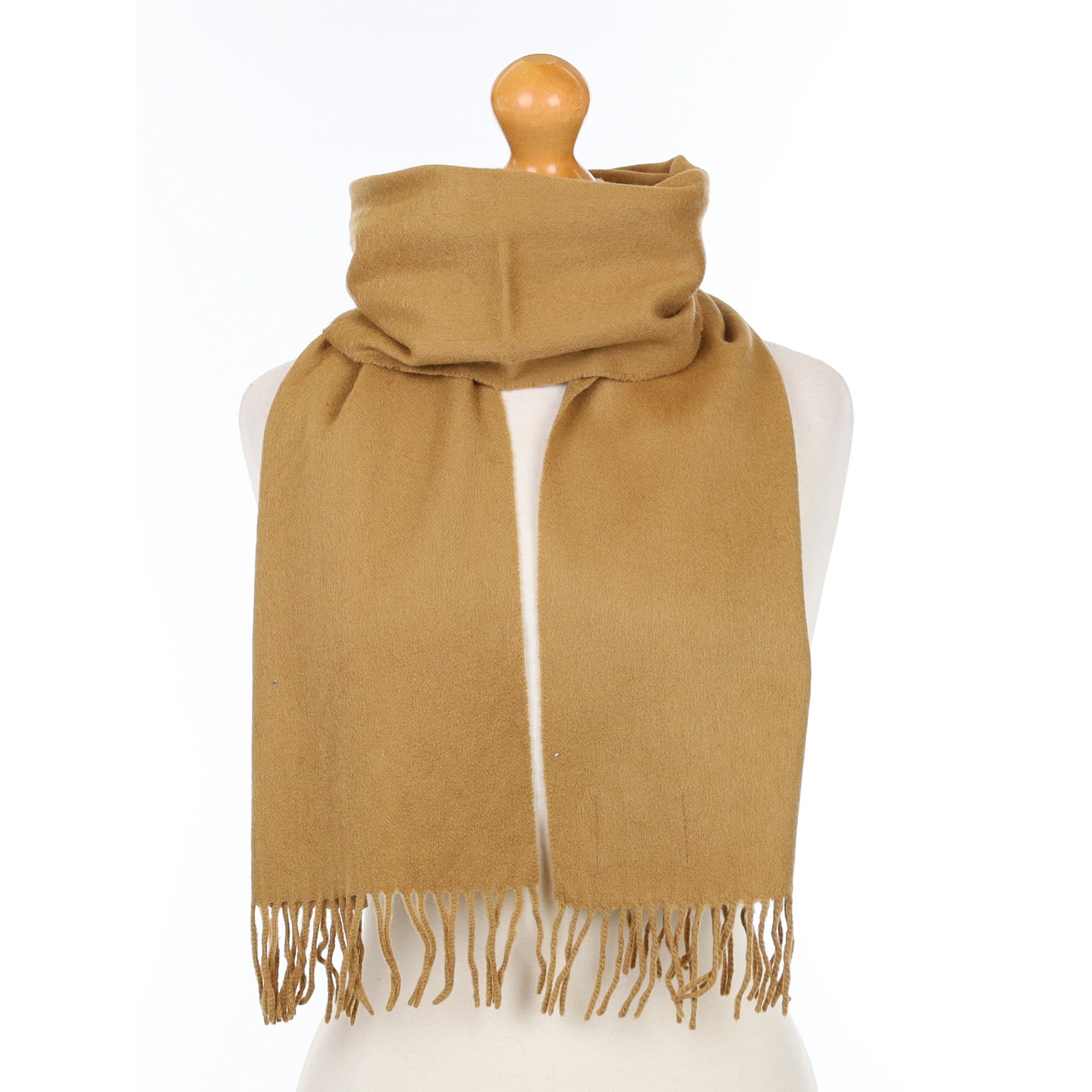 Toffee Brown Cashmere Woven Scarf