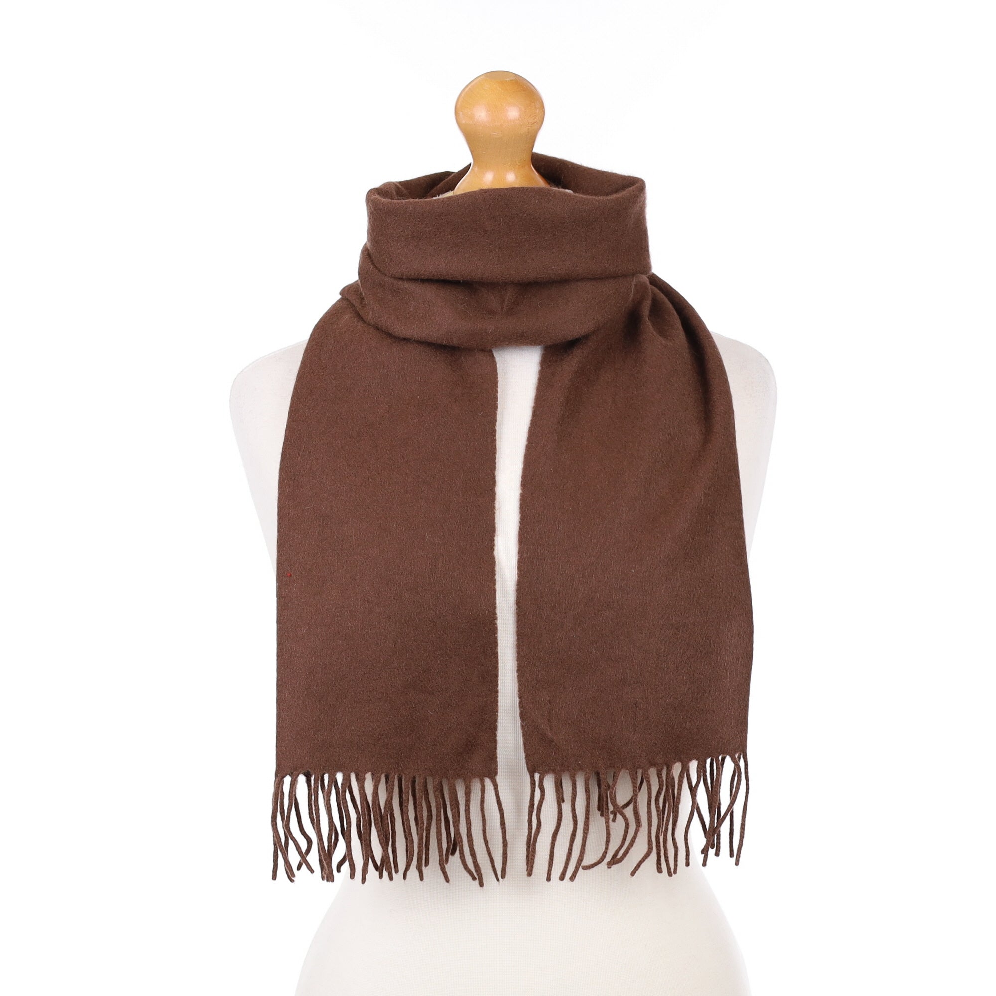 Coffee Brown Cashmere Woven Scarf