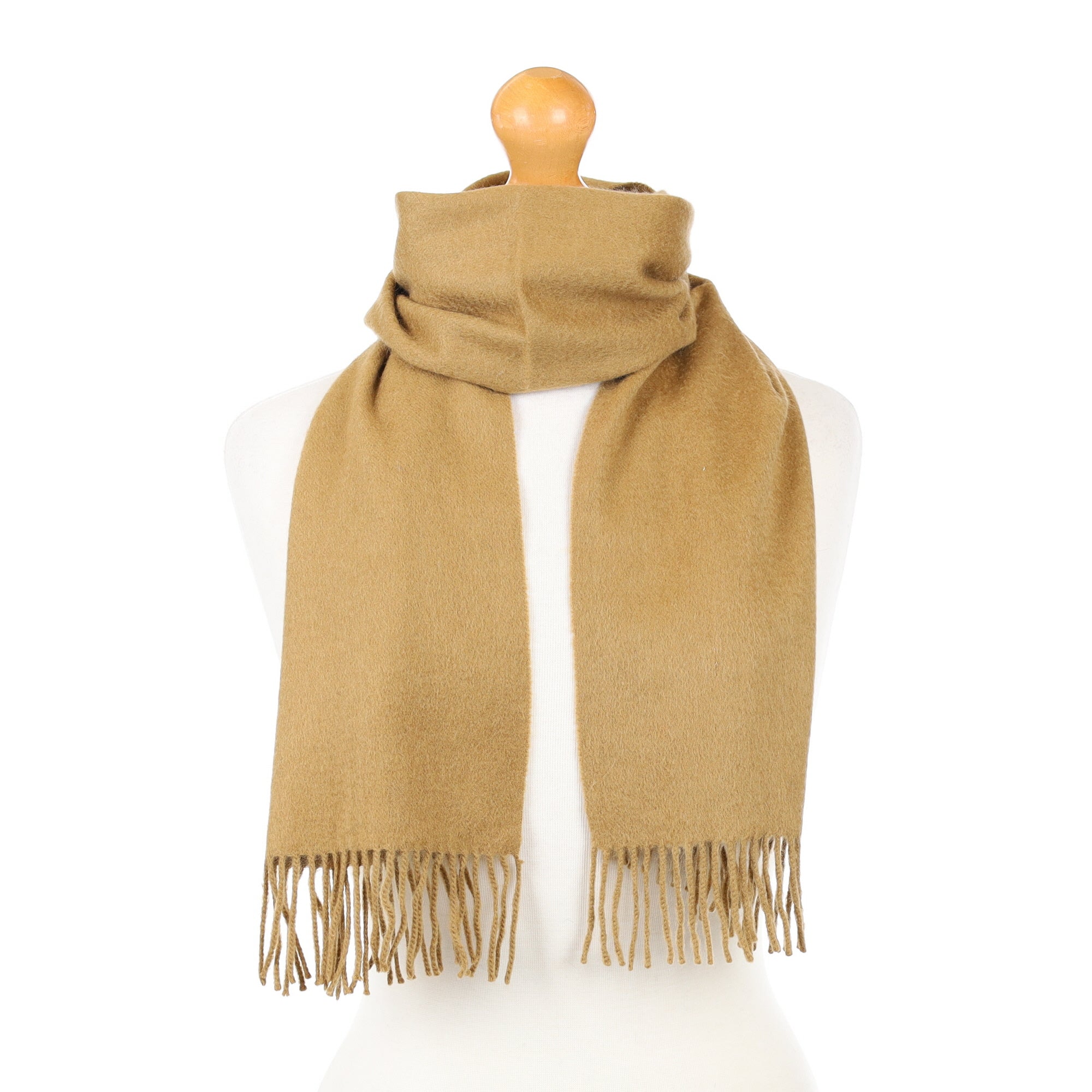 Caramel Brown Cashmere Woven Scarf
