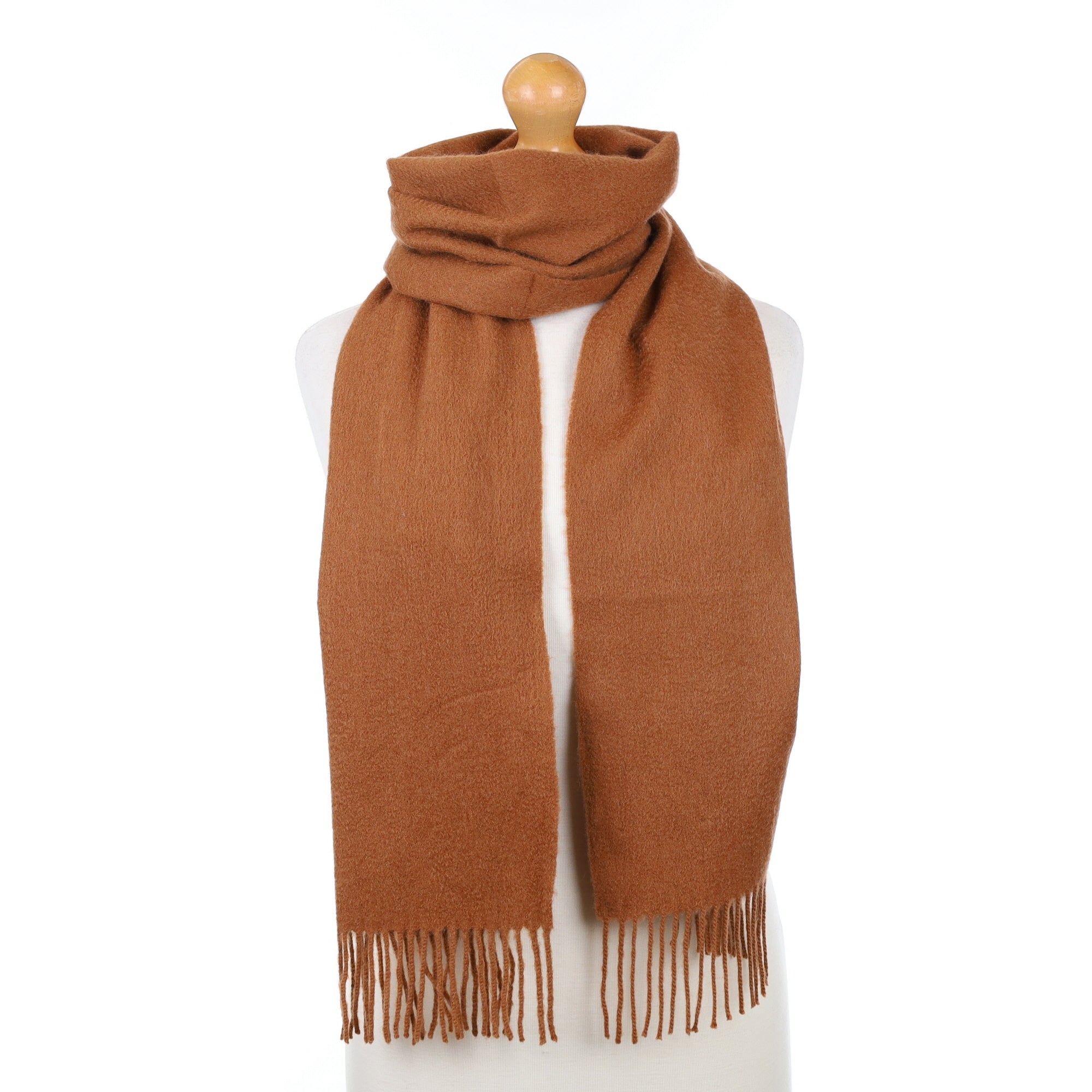 Cinnamon Brown Cashmere Woven Scarf